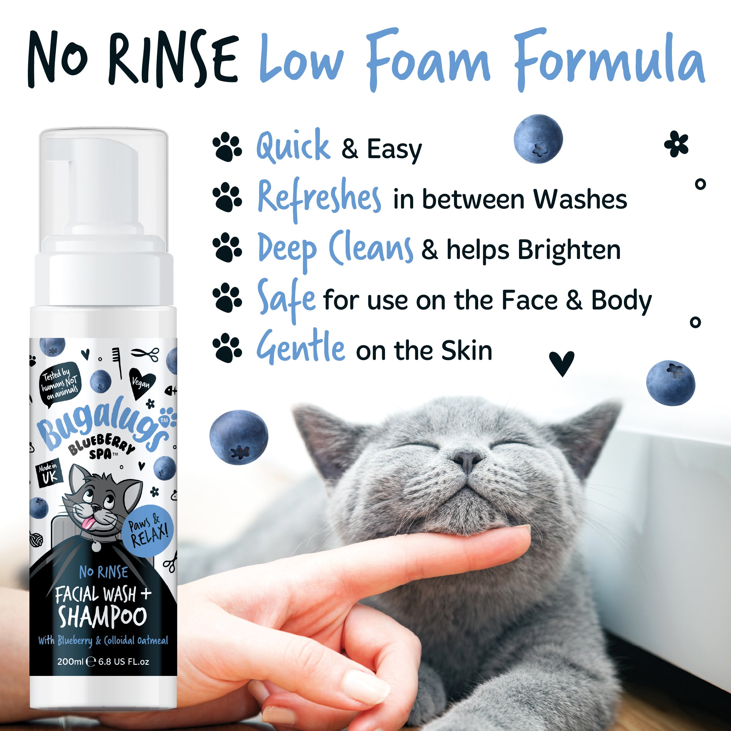 bugalugs-blueberry-spa-no-rinse-facial-wash-shampoo-f-r-katzen-waschfreie-pflege image 7