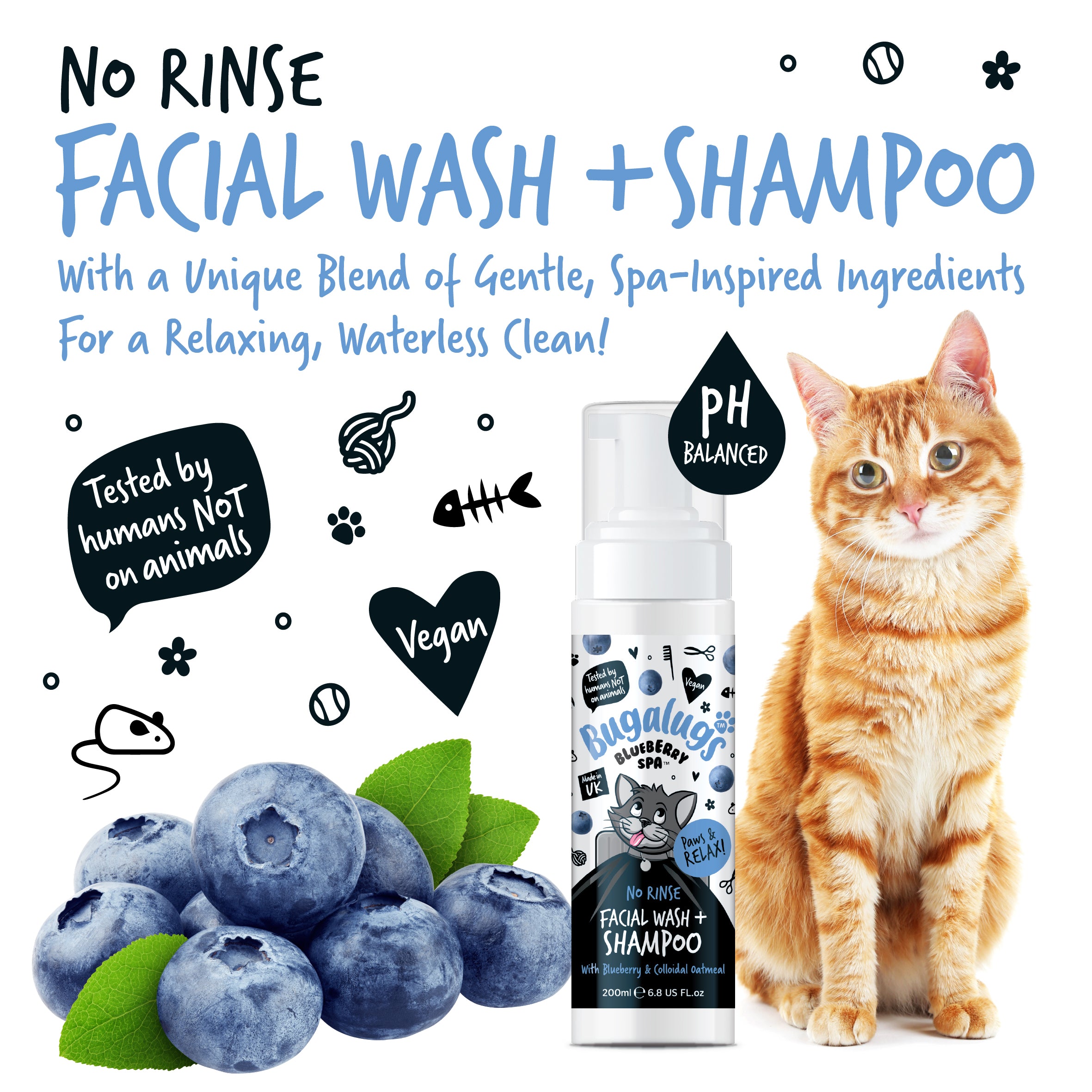 bugalugs-blueberry-spa-no-rinse-facial-wash-shampoo-f-r-katzen-waschfreie-pflege image 8