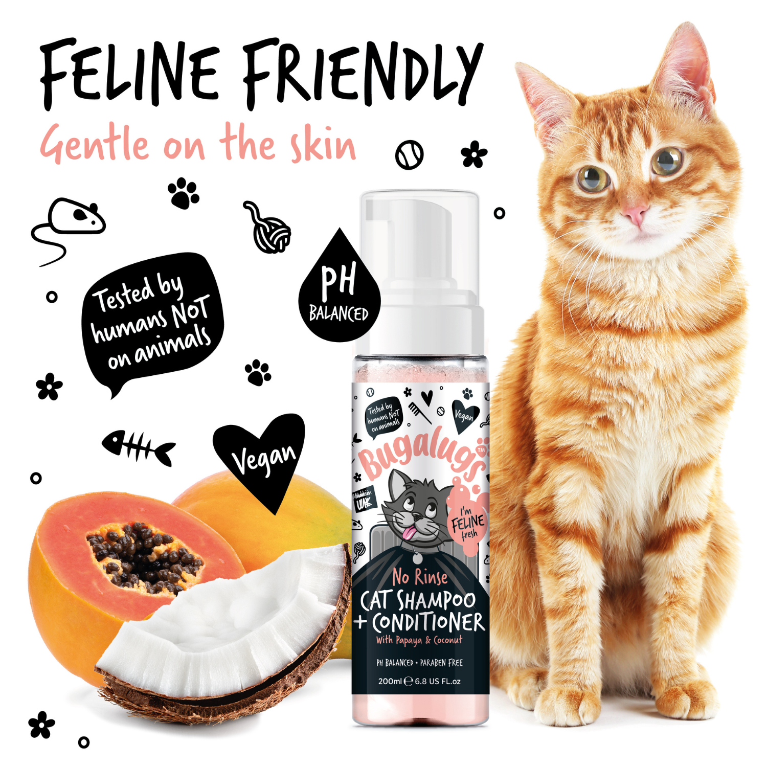 bugalugs-papaya-coconut-no-rinse-2-in-1-katzenshampoo-conditioner-trockenpflege- image 8