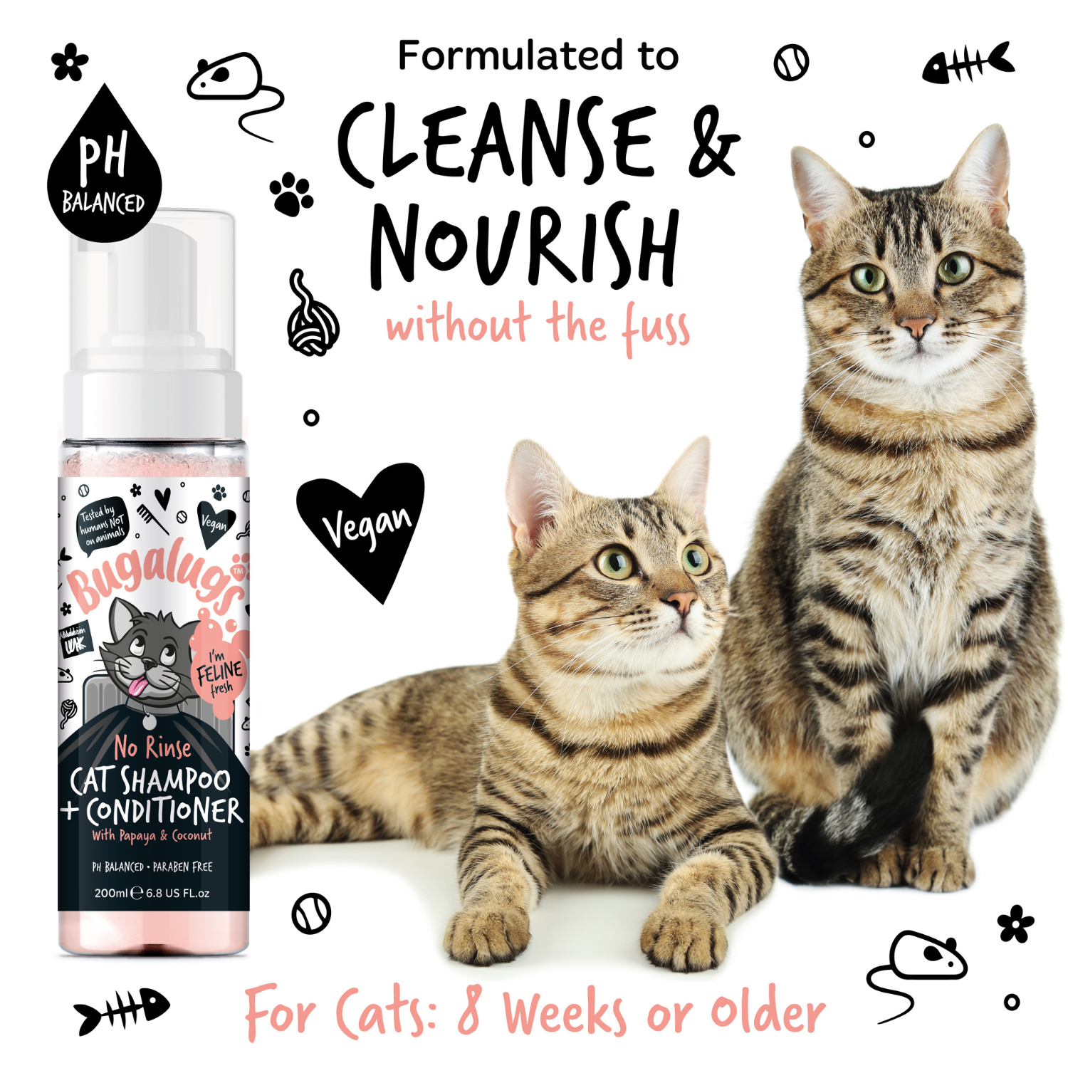 bugalugs-papaya-coconut-no-rinse-2-in-1-katzenshampoo-conditioner-trockenpflege- image 6