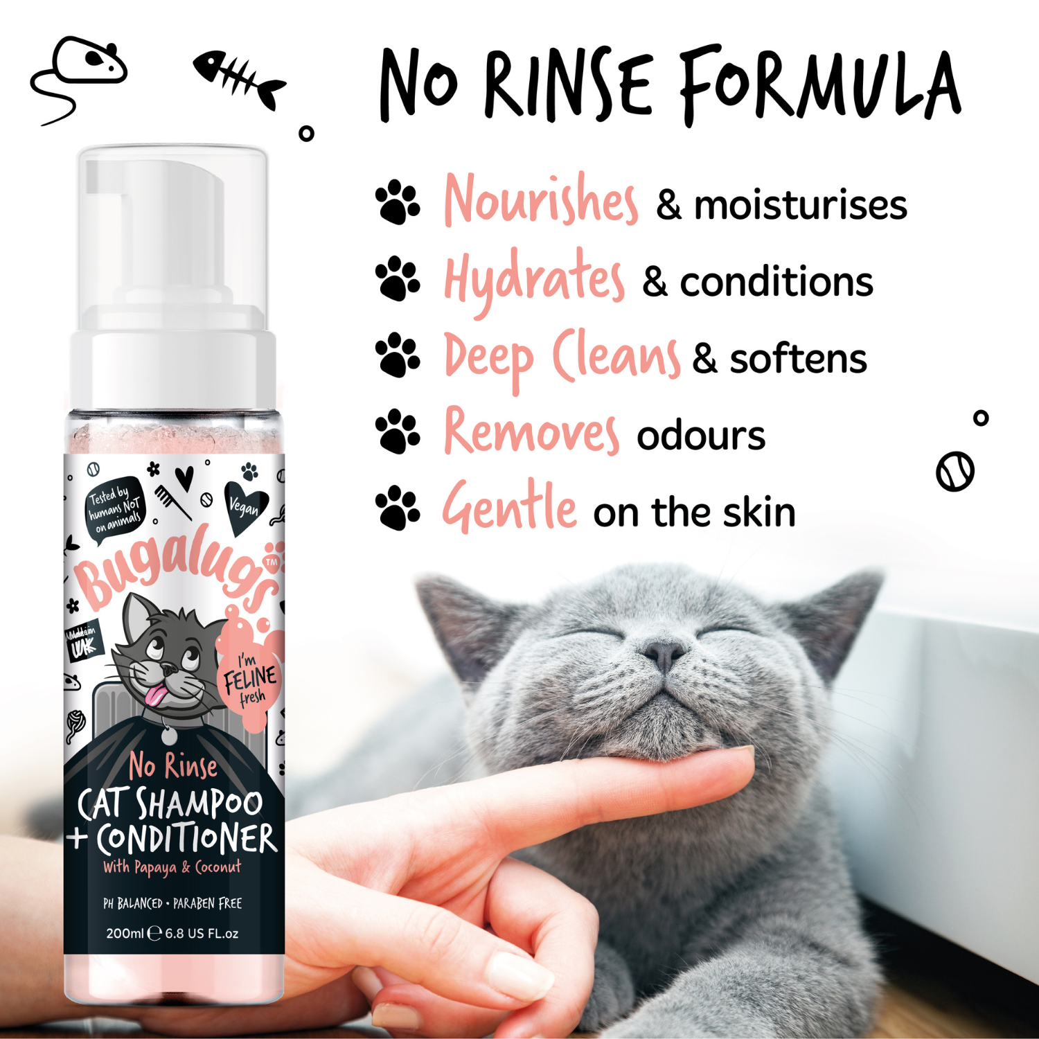 bugalugs-papaya-coconut-no-rinse-2-in-1-katzenshampoo-conditioner-trockenpflege- image 4