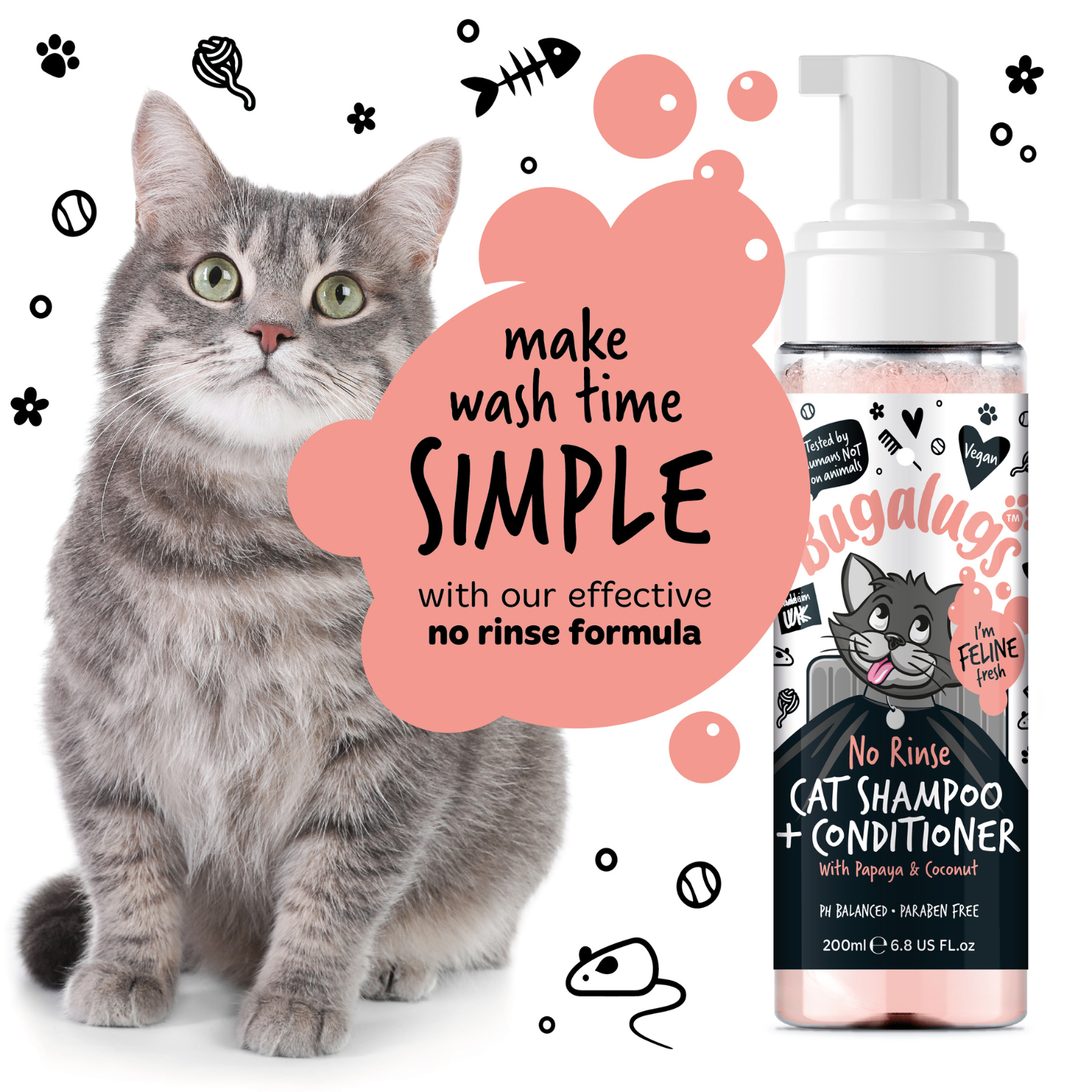 bugalugs-papaya-coconut-no-rinse-2-in-1-katzenshampoo-conditioner-trockenpflege- image 7