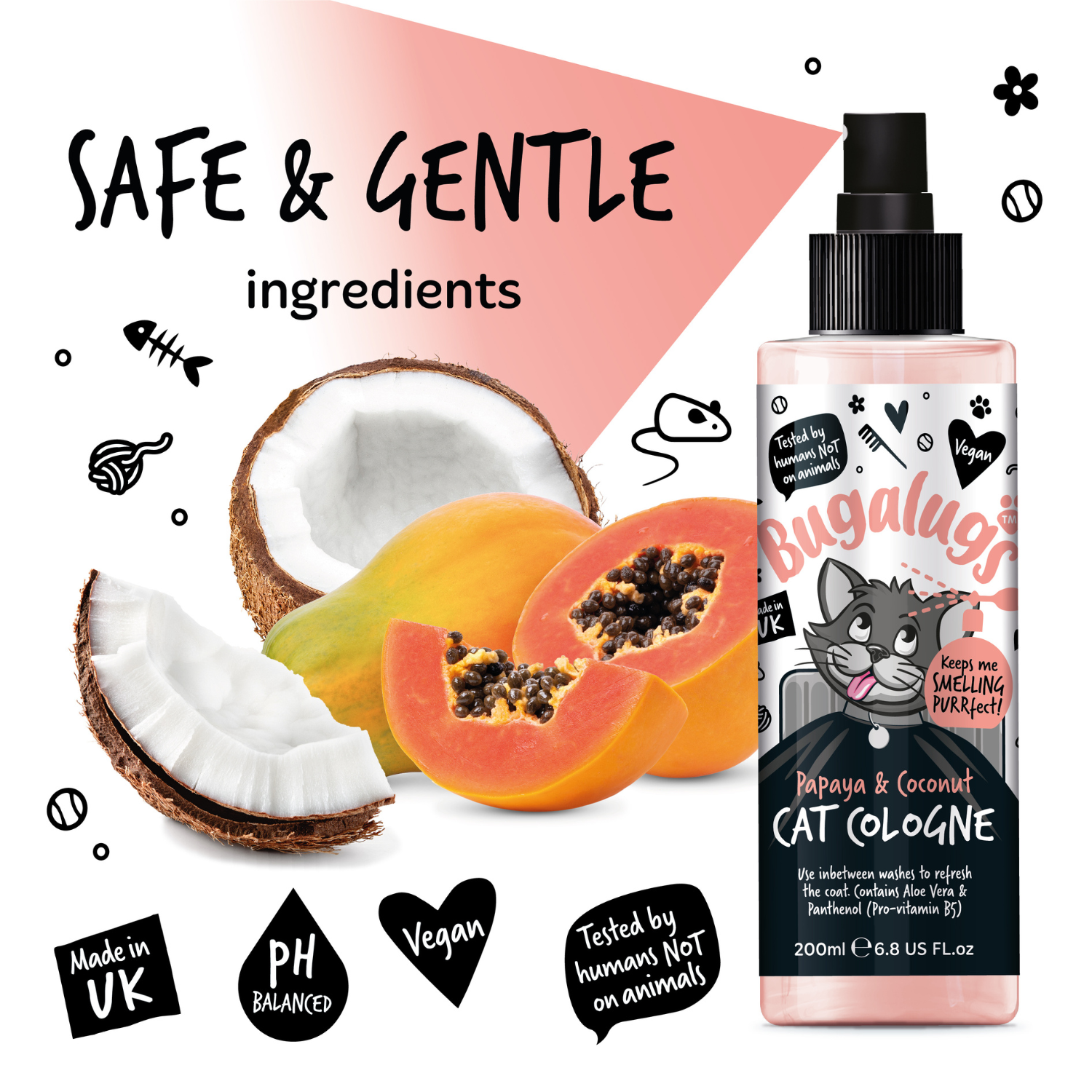bugalugs-papaya-coconut-katzen-parfum-erfrischendes-deo-spray-mit-aloe-vera-pant image 7