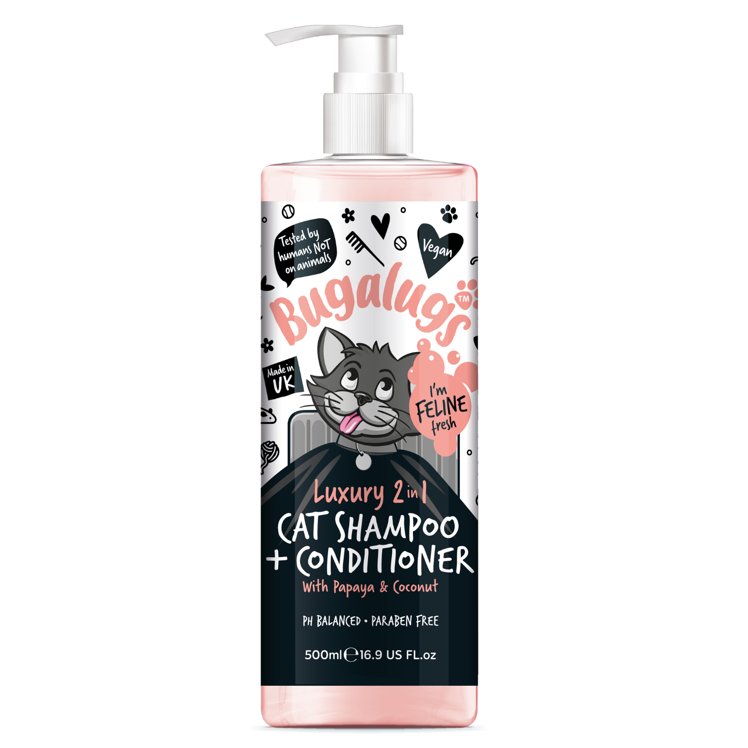bugalugs-2-in-1-katzenshampoo-conditioner-papaya-kokosnuss-luxuri-se-pflegew-sch image 1