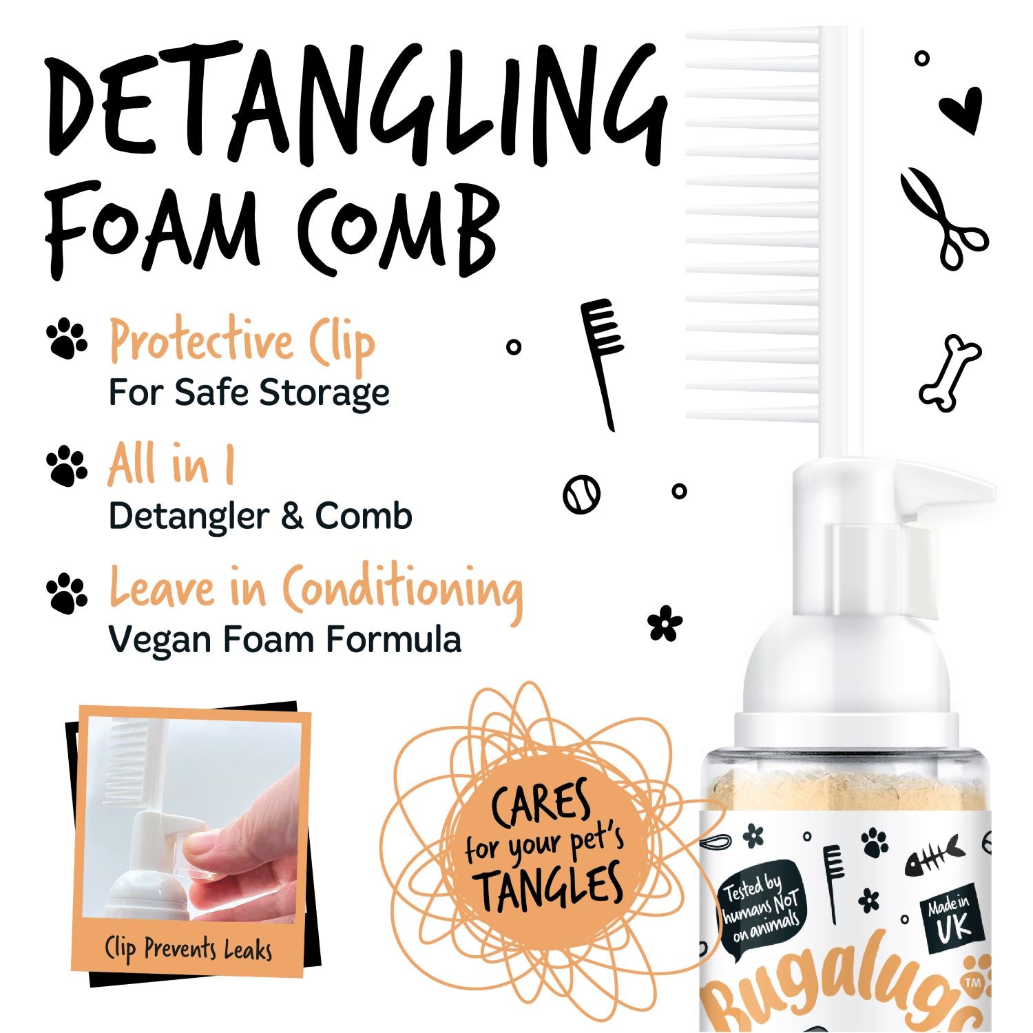 bugalugs-coconut-lime-2-in-1-entwirrungs-schaumkamm-mit-leave-in-conditioner-f-r image 5