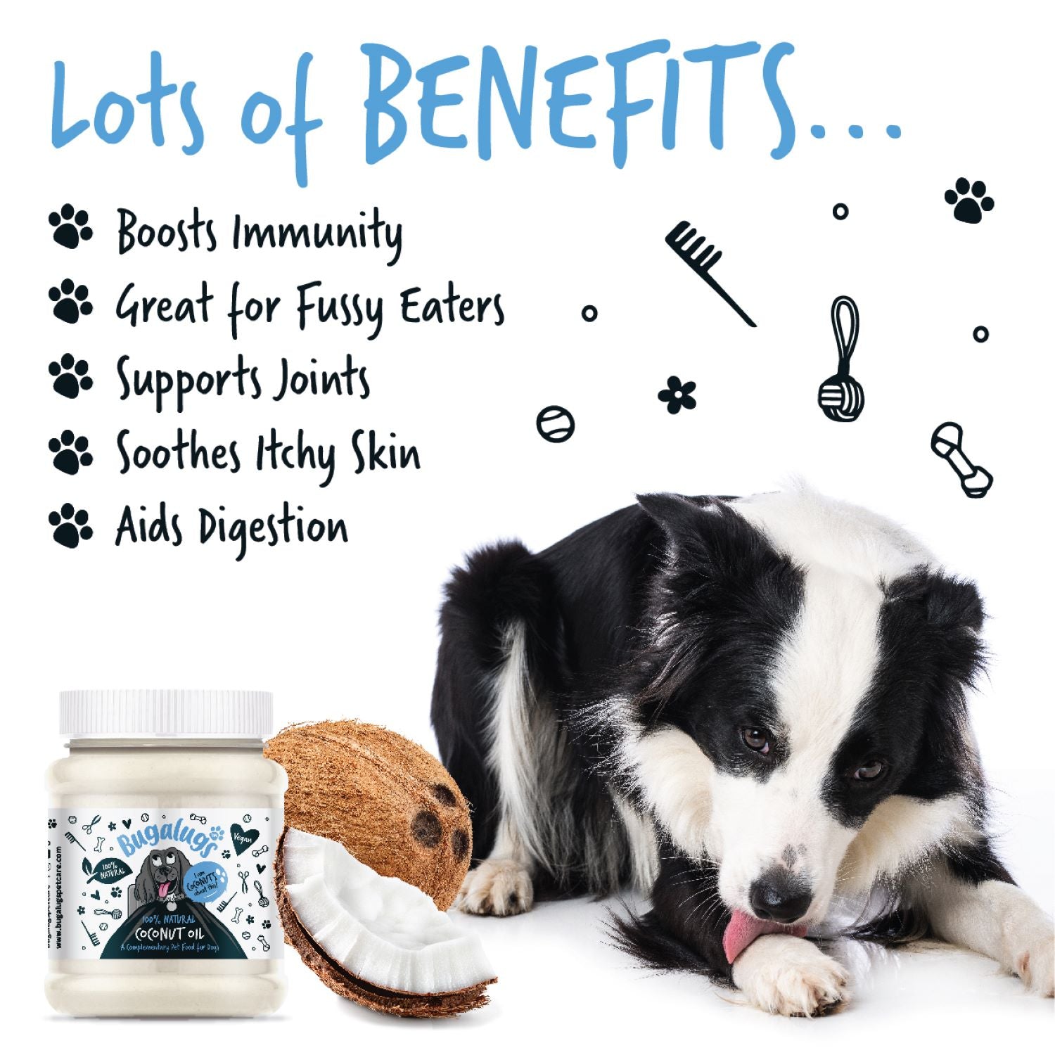 bugalugs-100-natural-coconut-oil-for-dogs-nat-rliches-kokos-l-als-supplement-sna image 5