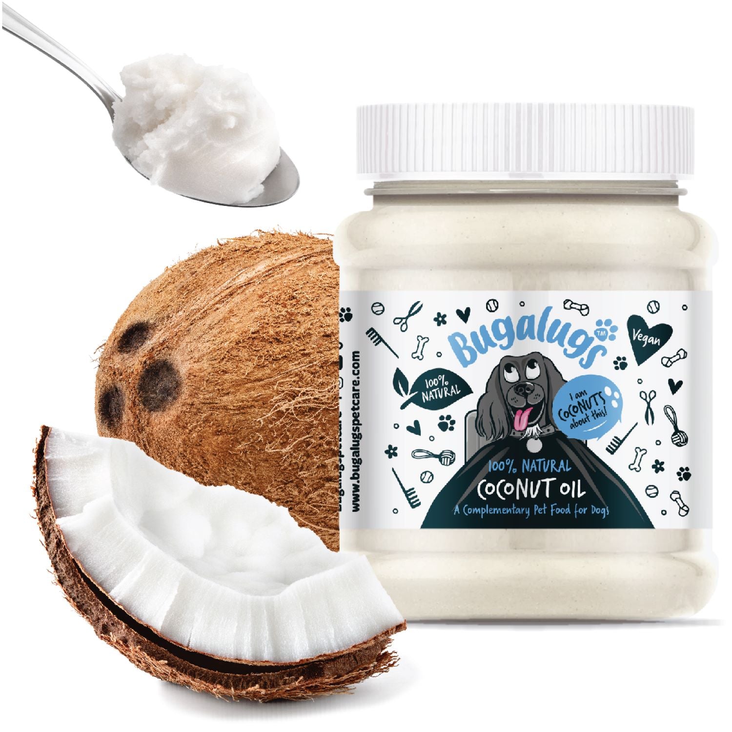 bugalugs-100-natural-coconut-oil-for-dogs-nat-rliches-kokos-l-als-supplement-sna image 3
