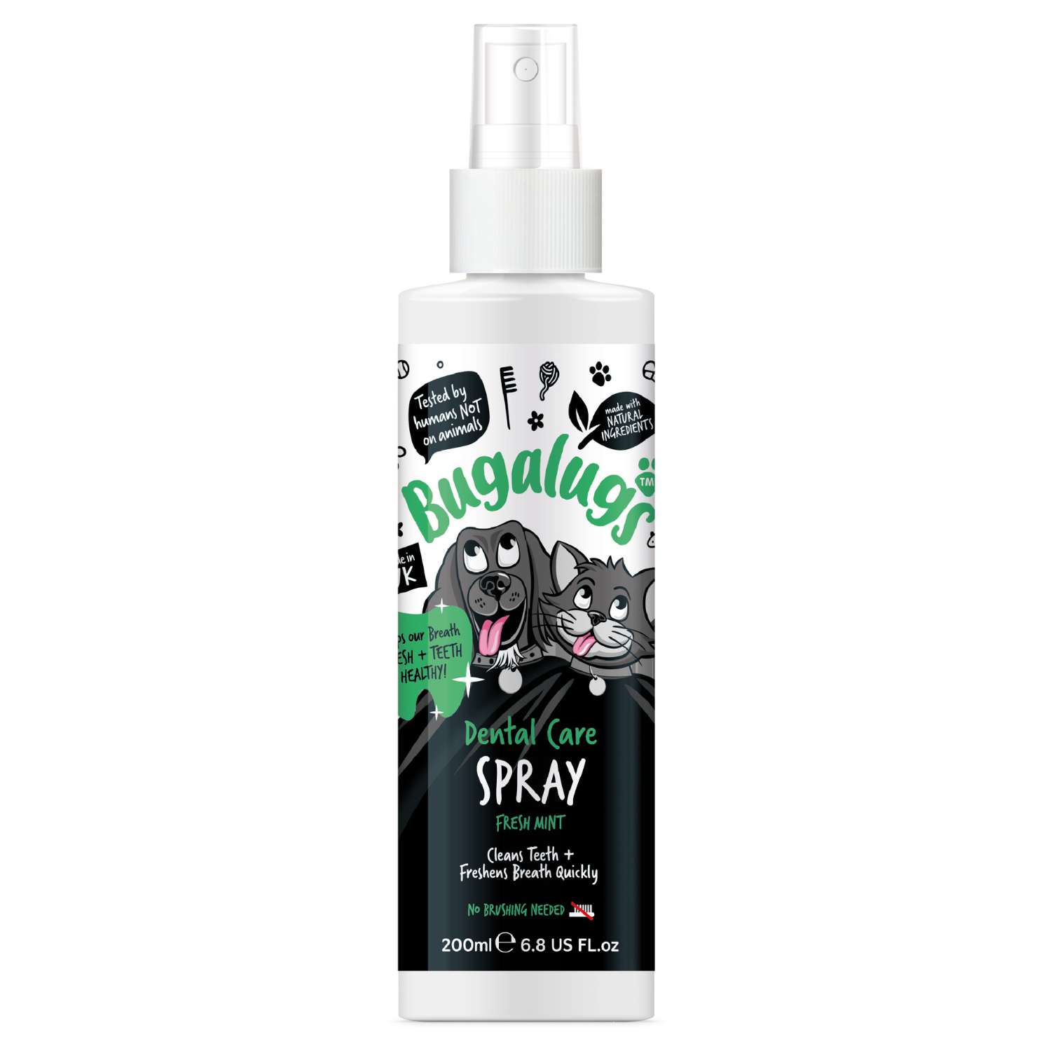 bugalugs-fresh-mint-dental-care-spray-f-r-hunde-katzen-mundpflege-ohne-zahnb-rst image 1