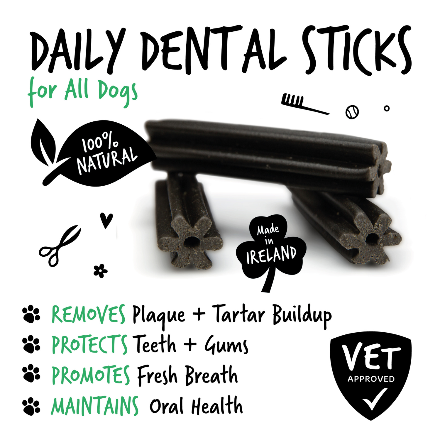bugalugs-dental-sticks-mit-huhn-alge-nat-rliche-zahnpflege-snacks-gegen-plaque-z image 2