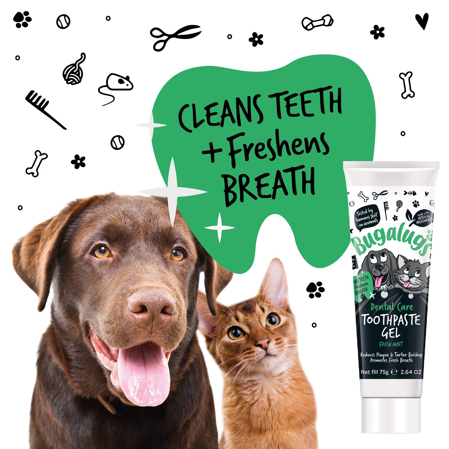 bugalugs-dental-care-toothpaste-gel-fresh-mint-zahnpasta-gel-f-r-hunde-katzen image 7