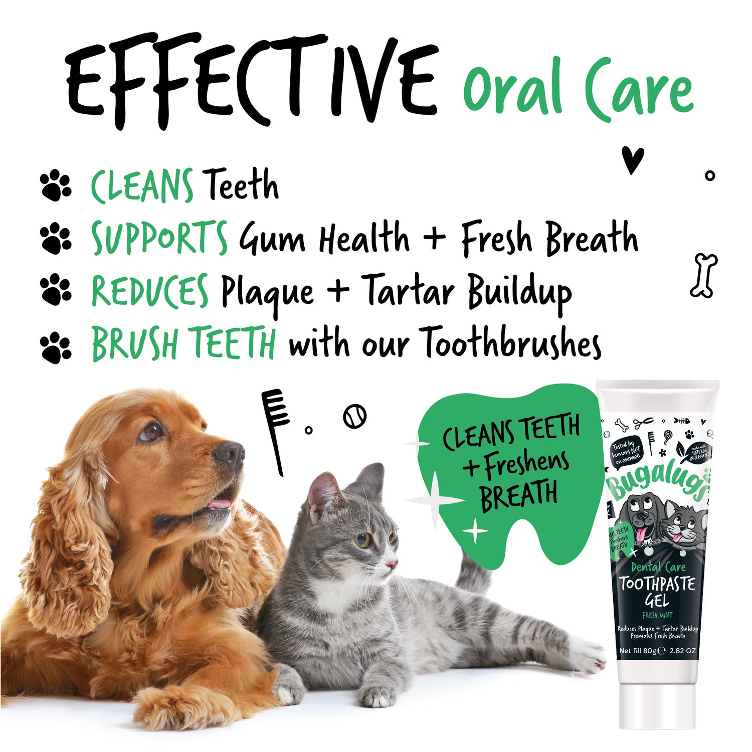 bugalugs-dental-care-toothpaste-gel-fresh-mint-zahnpasta-gel-f-r-hunde-katzen image 2