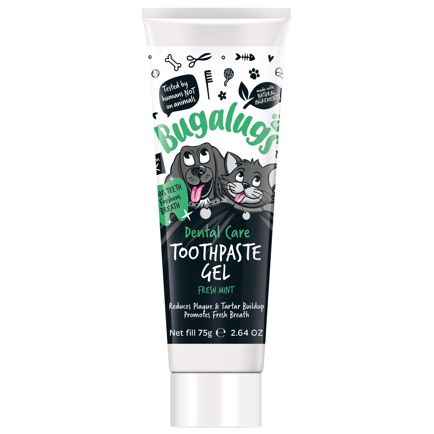 bugalugs-dental-care-toothpaste-gel-fresh-mint-zahnpasta-gel-f-r-hunde-katzen image 1