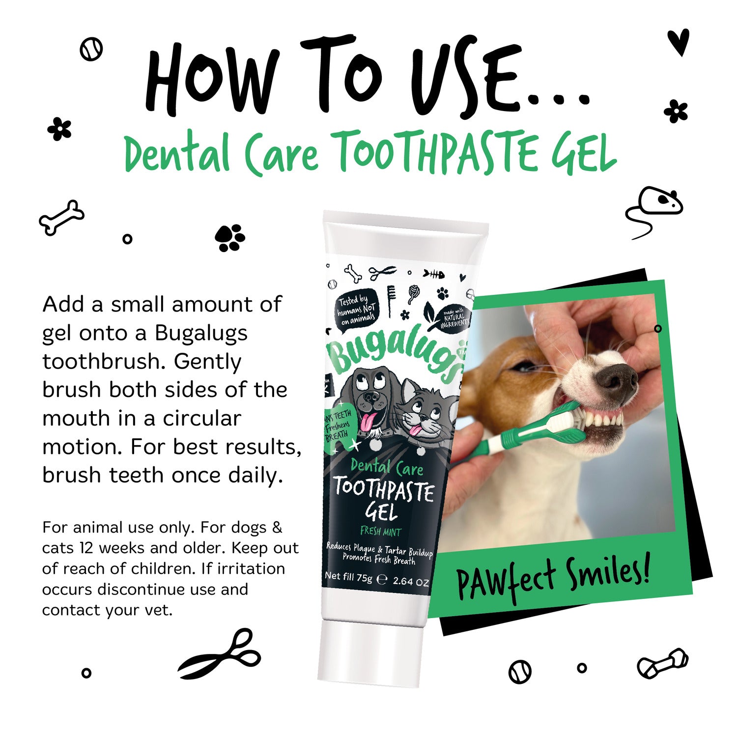 bugalugs-dental-care-toothpaste-gel-fresh-mint-zahnpasta-gel-f-r-hunde-katzen image 3