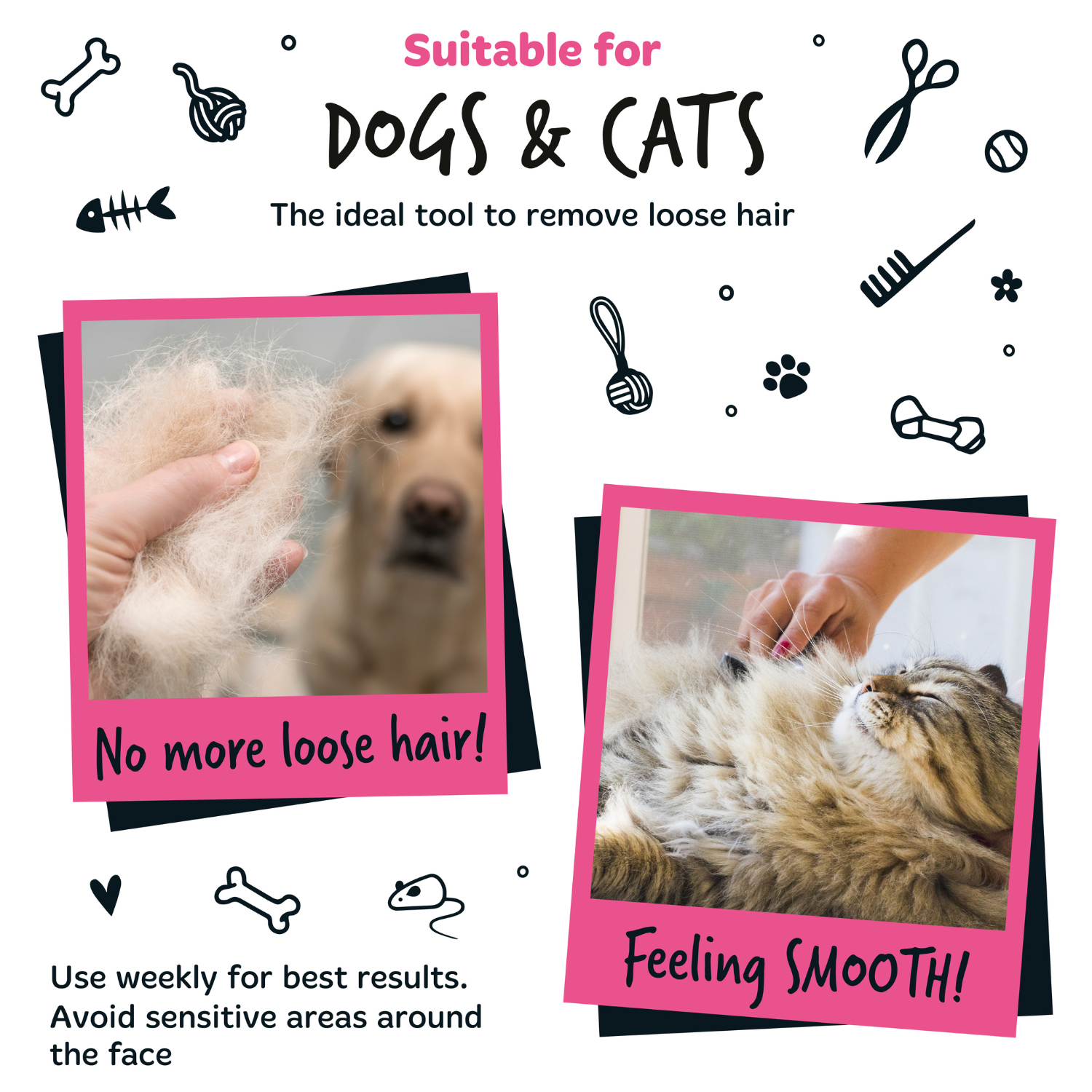 bugalugs-deshedding-comb-enthaarungskamm-gegen-unterwolle-f-r-hunde-katzen-pferd image 5