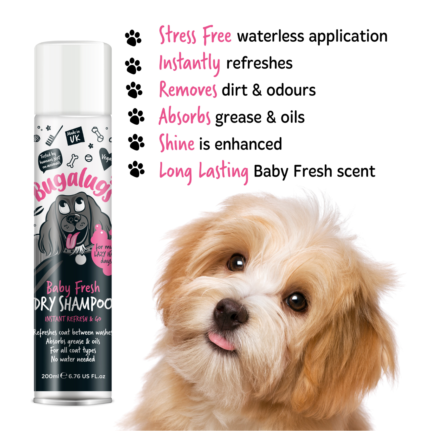 bugalugs-baby-fresh-trockenshampoo-f-r-hunde-erfrischende-trockenpflege-ohne-was image 3