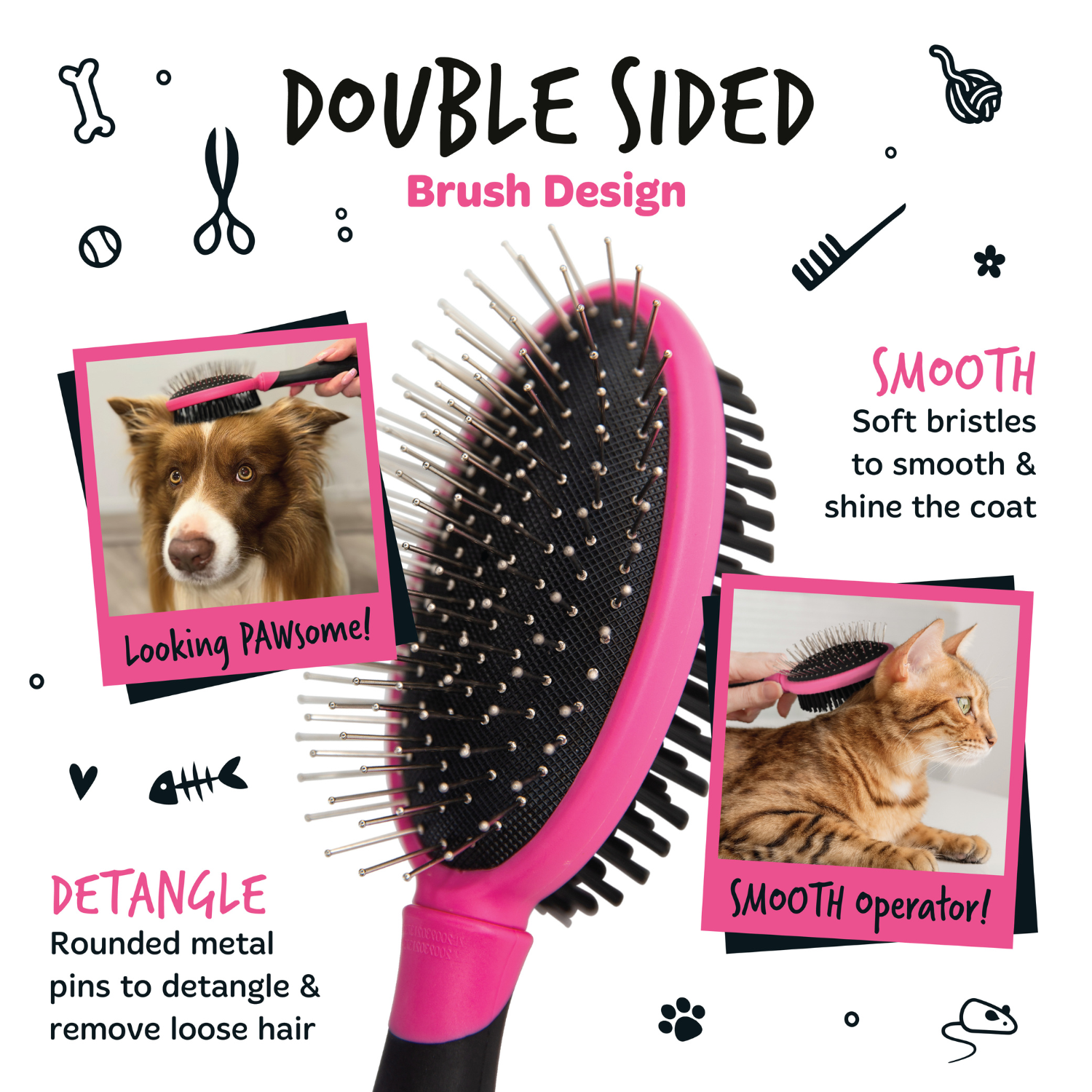 bugalugs-2-in-1-doppelseitige-grooming-b-rste-f-r-hunde-katzen image 8