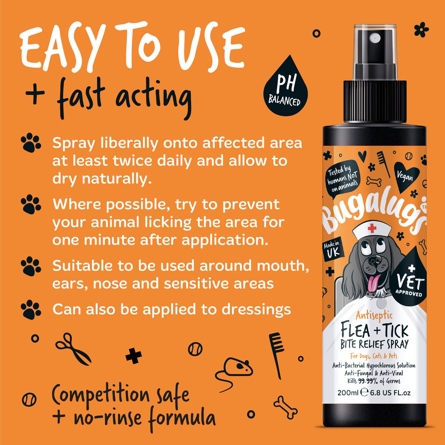 bugalugs-antiseptisches-floh-zeckenbiss-relief-spray-f-r-hunde-katzen-kleintiere image 8