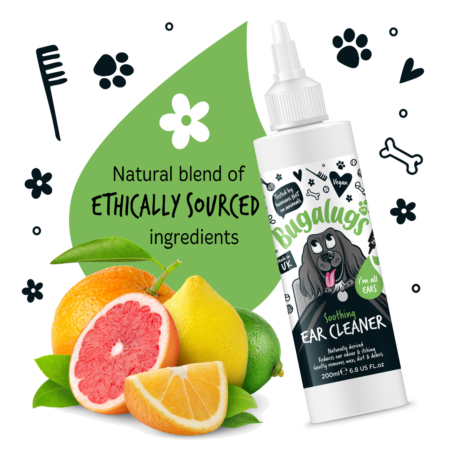 bugalugs-soothing-ear-cleaner-beruhigende-ohrenreiniger-l-sung-f-r-hunde image 3