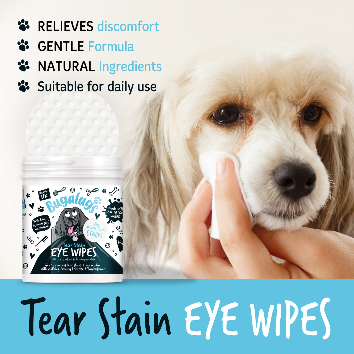bugalugs-tr-nenflecken-augenpads-f-r-hunde-100-t-cher-vorgefeuchtet-biologisch-a image 8