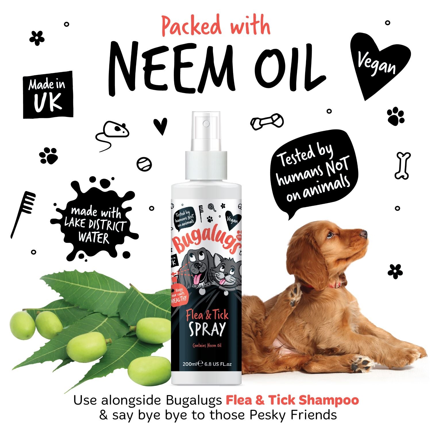 bugalugs-floh-zeckenspray-mit-neem-l-f-r-hunde-katzen image 2
