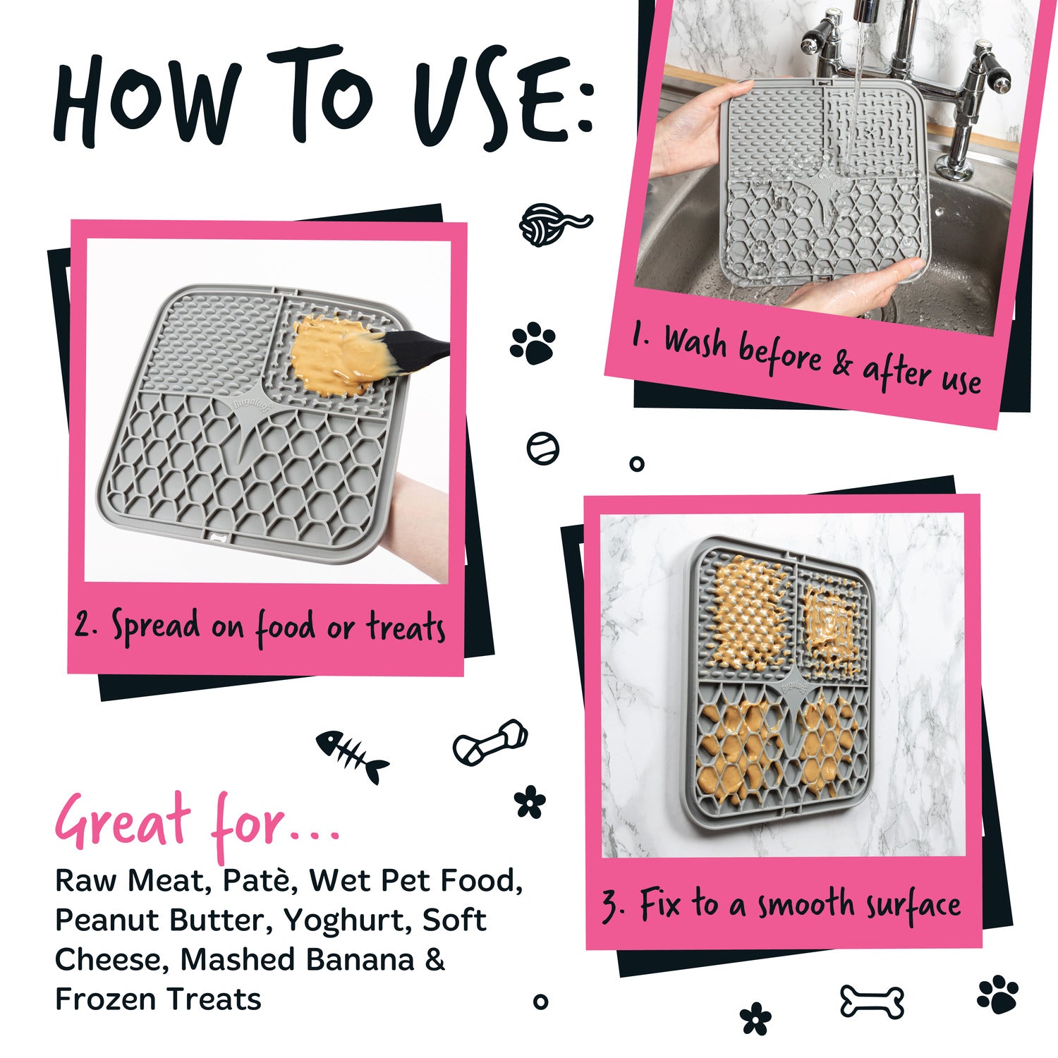 bugalugs-boredom-breaker-lick-mat-f-r-hunde-katzen-gr-n-texturierte-leckmatte-ge image 7