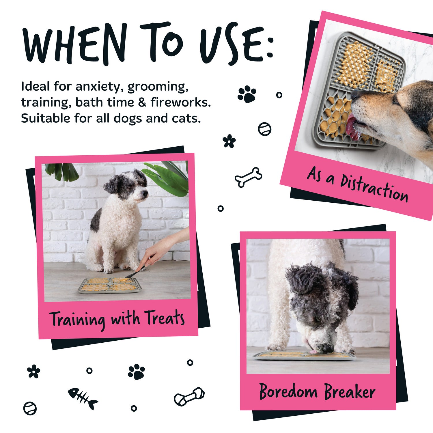 bugalugs-boredom-breaker-lick-mat-f-r-hunde-katzen-gr-n-texturierte-leckmatte-ge image 4