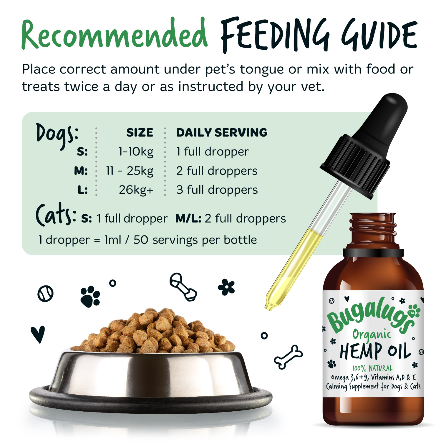 bugalugs-organic-hemp-oil-100-nat-rliches-beruhigungs-l-f-r-hunde-katzen-mit-ome image 6