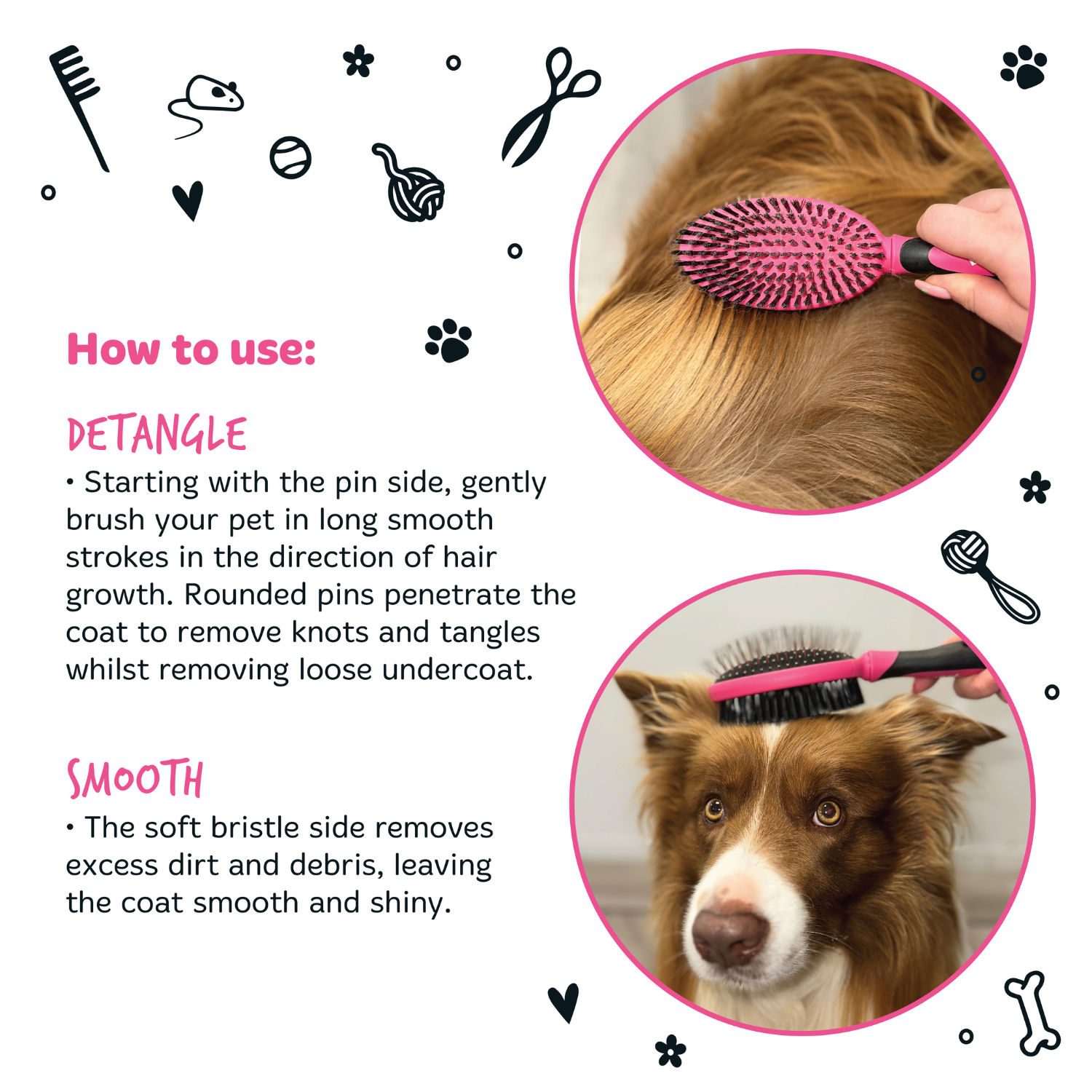 bugalugs-2-in-1-doppelseitige-grooming-b-rste-f-r-hunde-katzen image 4