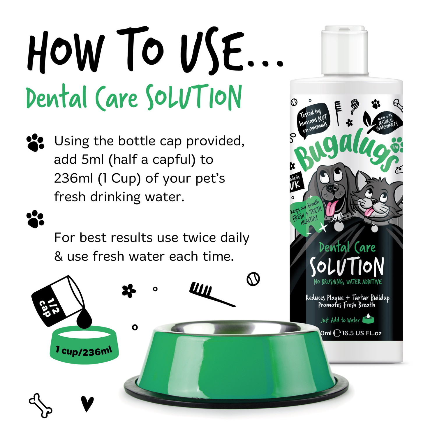 bugalugs-dental-care-solution-wasserzusatz-f-r-hunde-katzen-zahnpflege-ohne-b-rs image 3