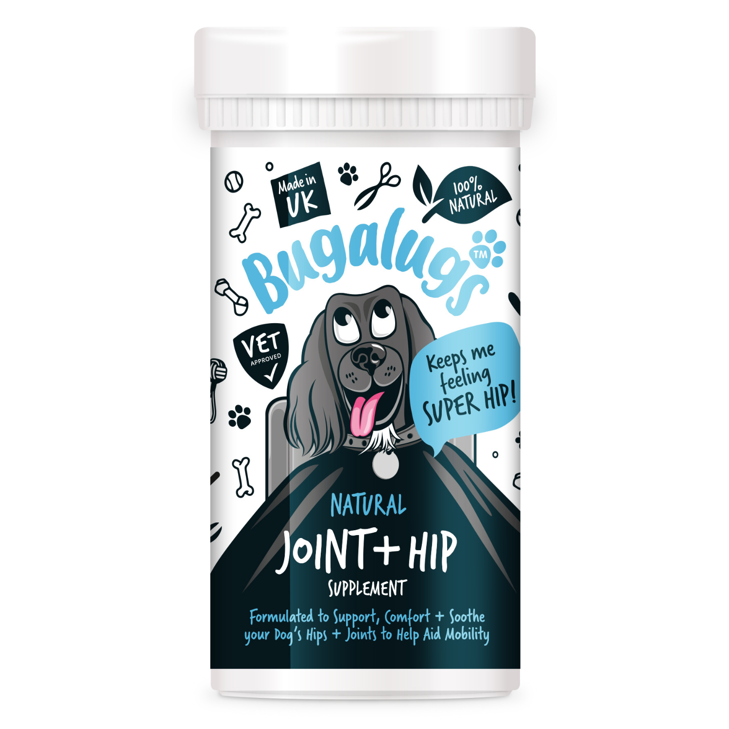 bugalugs-natural-joint-hip-gelenk-pulver-f-r-hunde-80-g-100-nat-rliches-mobility image 1