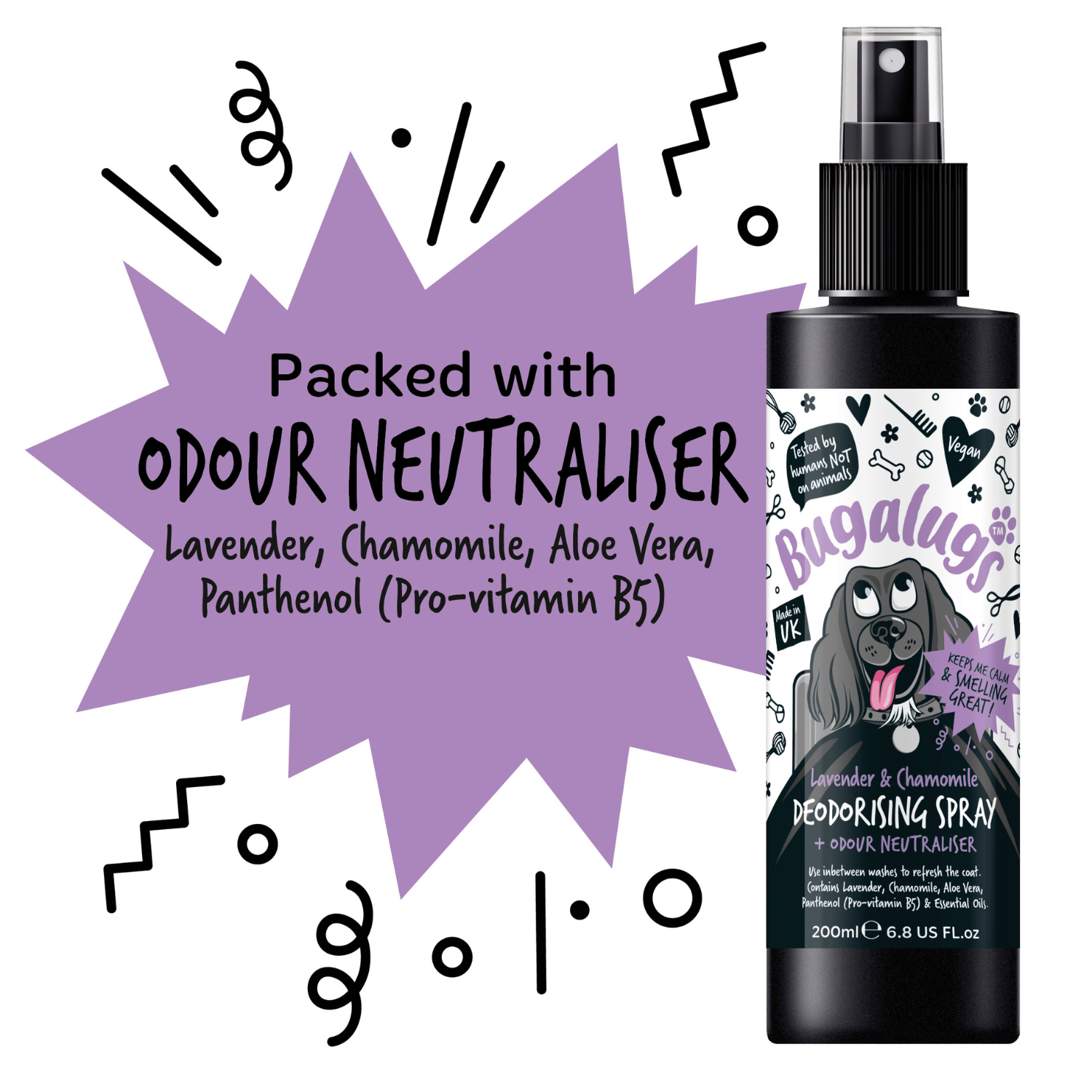 bugalugs-lavender-chamomile-dog-deodorising-spray-beruhigendes-hundeparf-m-mit-g image 7