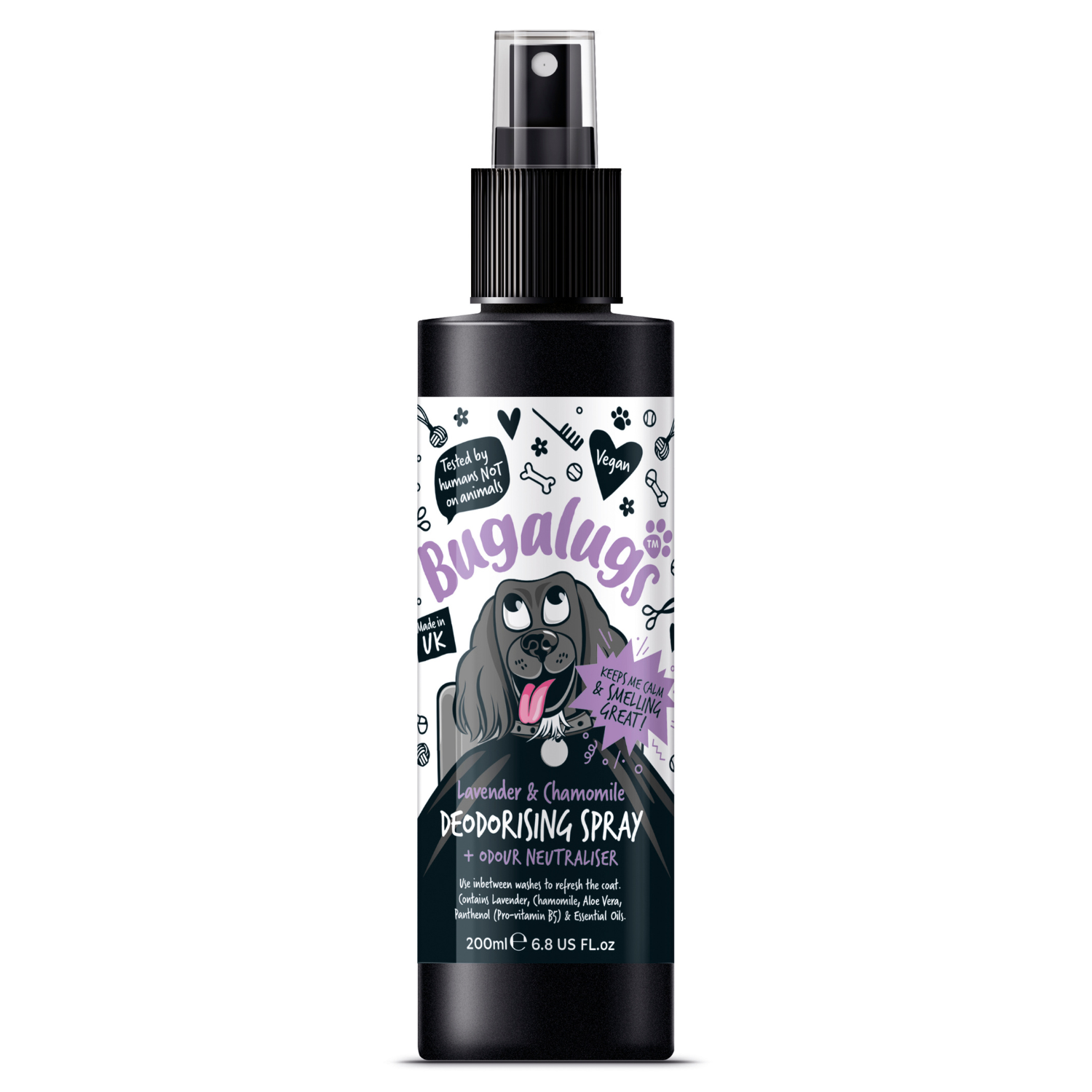 bugalugs-lavender-chamomile-dog-deodorising-spray-beruhigendes-hundeparf-m-mit-g image 1