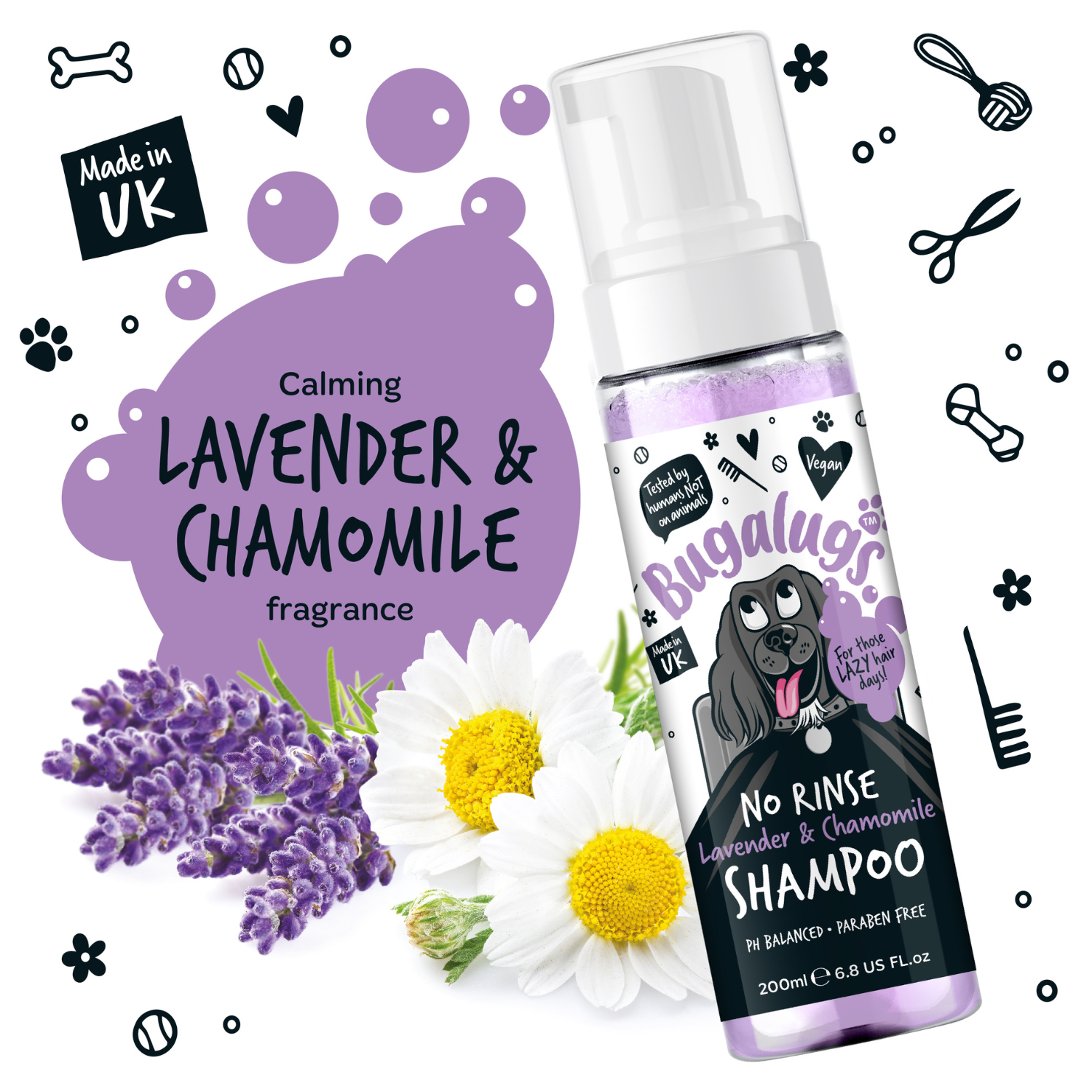 bugalugs-no-rinse-lavender-chamomile-dog-shampoo-trockenshampoo-ohne-wasser-f-r- image 2