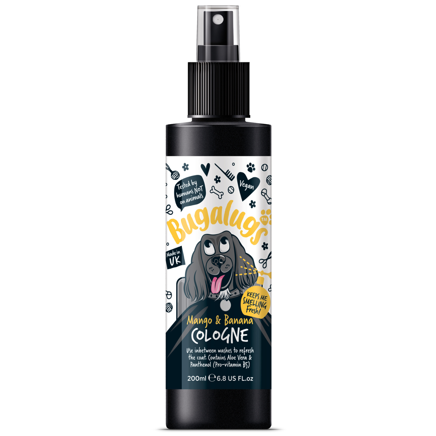 bugalugs-mango-banana-dog-cologne-hundeparfum-deo-spray-mit-aloe-vera-und-pro-vi image 1
