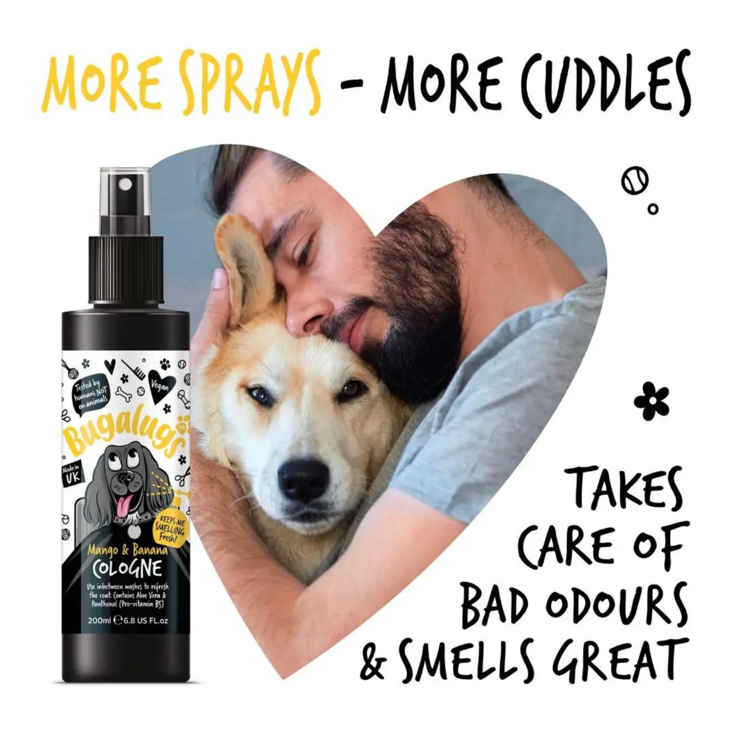 bugalugs-mango-banana-dog-cologne-hundeparfum-deo-spray-mit-aloe-vera-und-pro-vi image 5