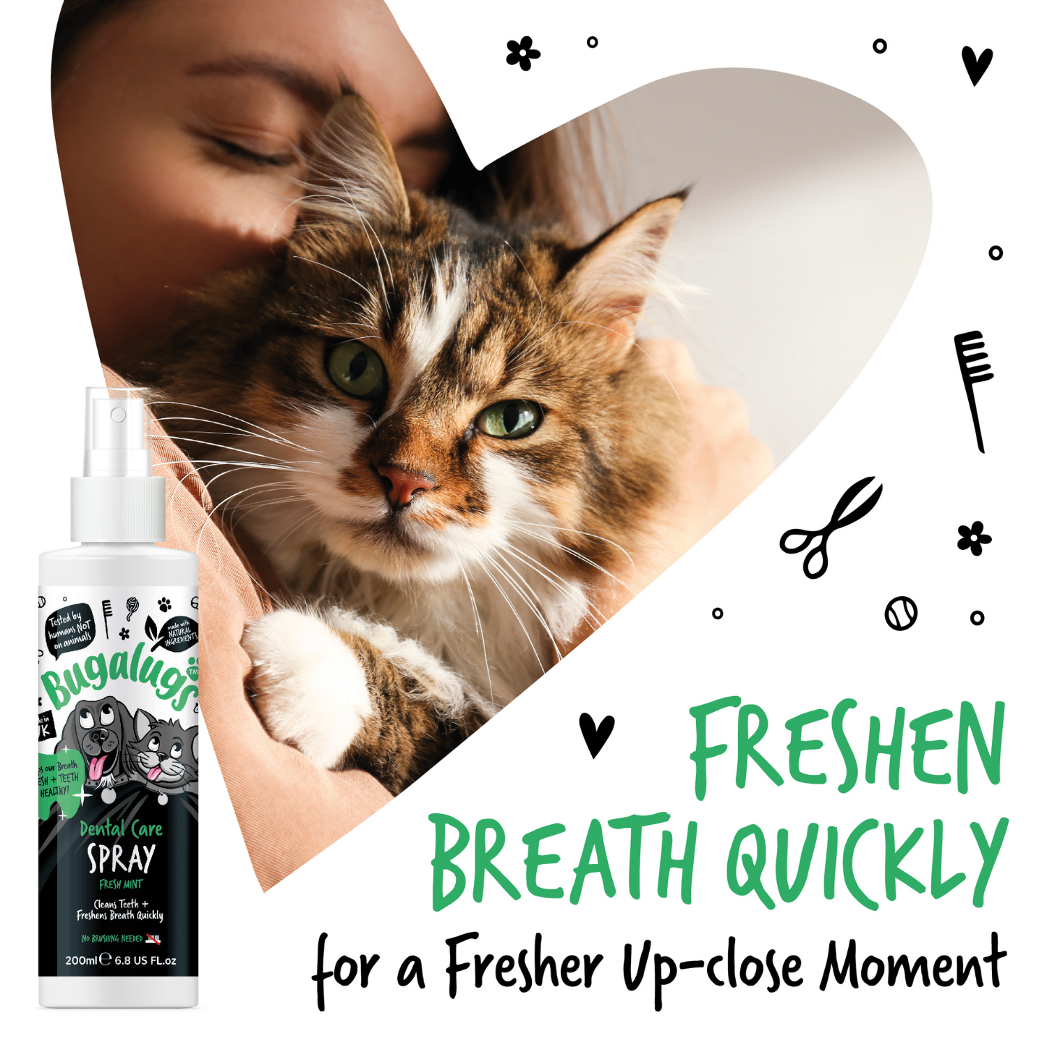 bugalugs-fresh-mint-dental-care-spray-f-r-hunde-katzen-mundpflege-ohne-zahnb-rst image 6
