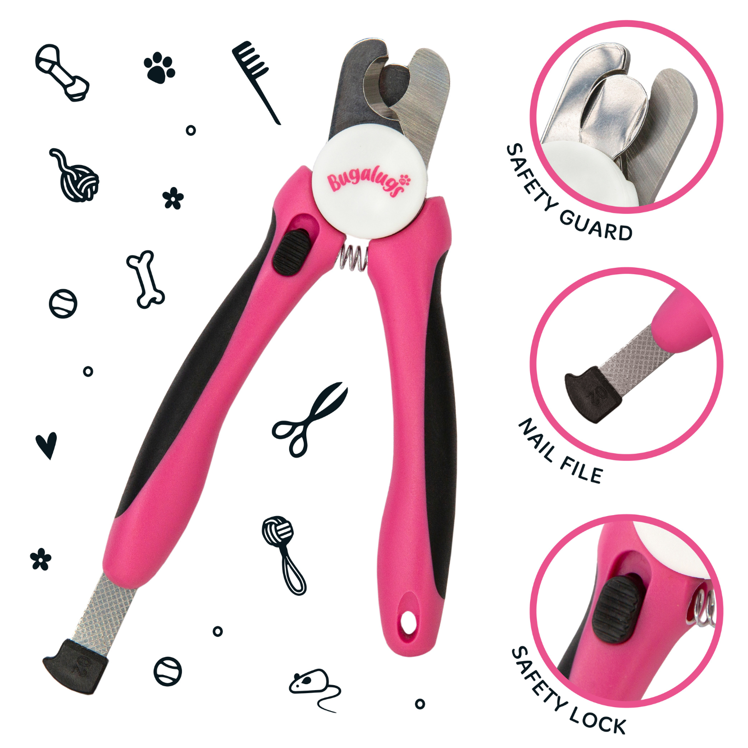 bugalugs-nail-clippers-s-m-professioneller-nagelknipser-mit-edelstahlklinge-sich image 3