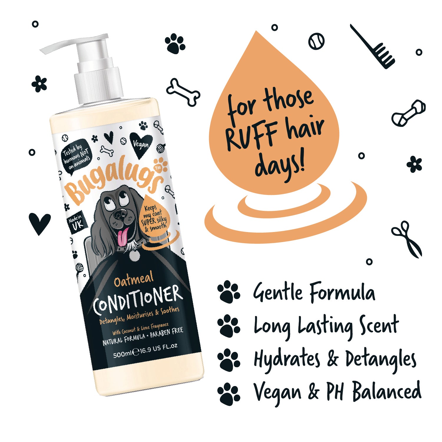 bugalugs-oatmeal-hundesp-lung-mit-kokos-limette-pflegender-conditioner-gegen-ver image 5