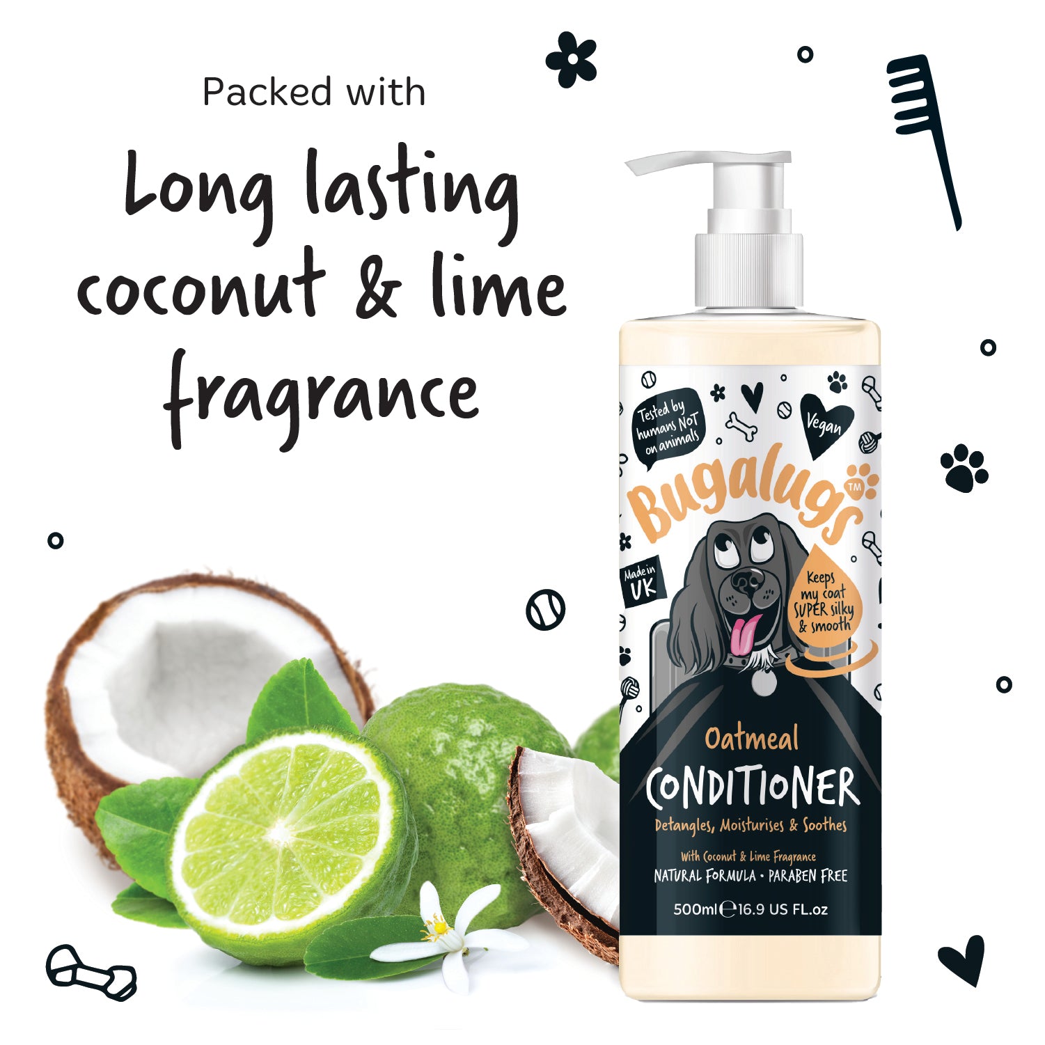 bugalugs-oatmeal-hundesp-lung-mit-kokos-limette-pflegender-conditioner-gegen-ver image 4