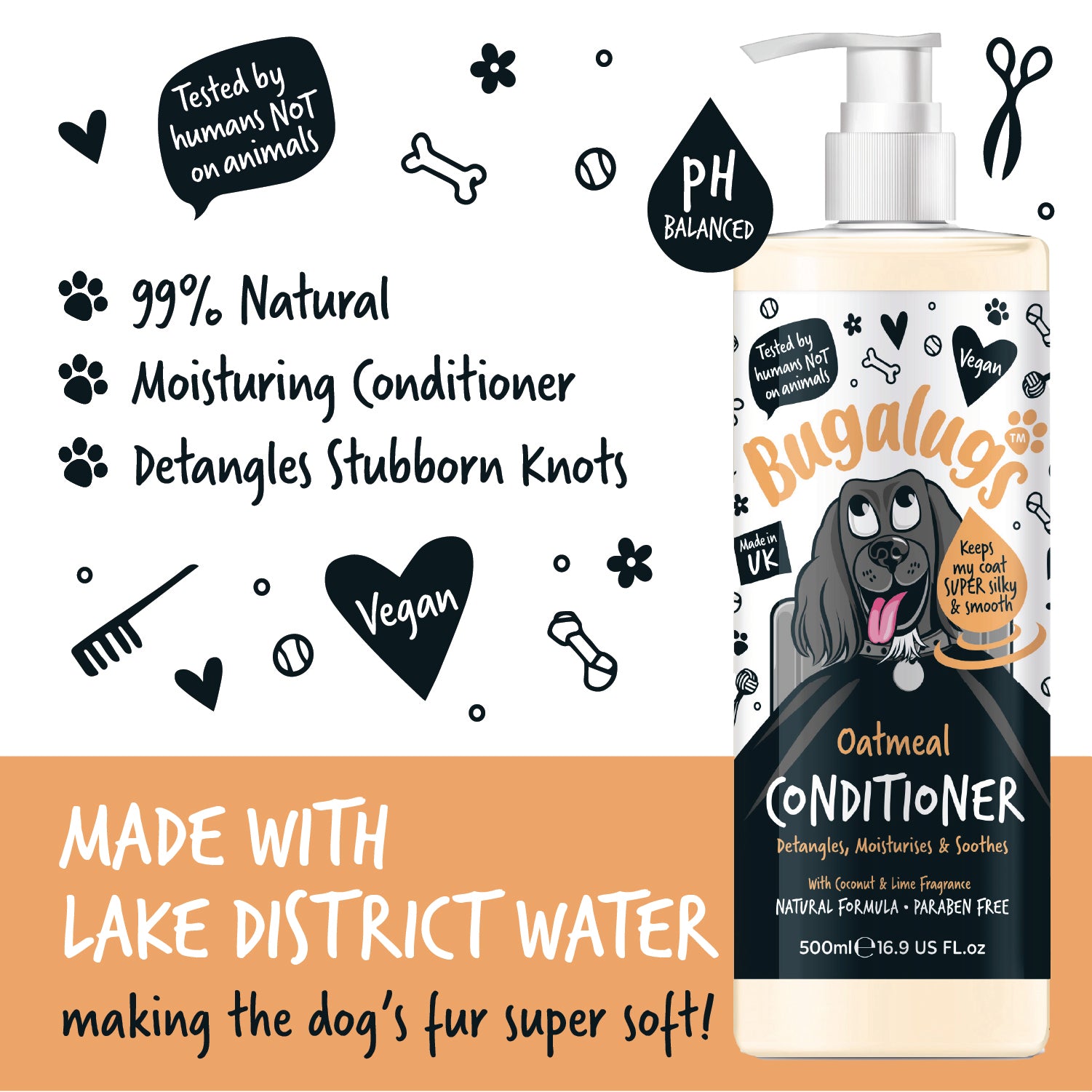 bugalugs-oatmeal-hundesp-lung-mit-kokos-limette-pflegender-conditioner-gegen-ver image 7