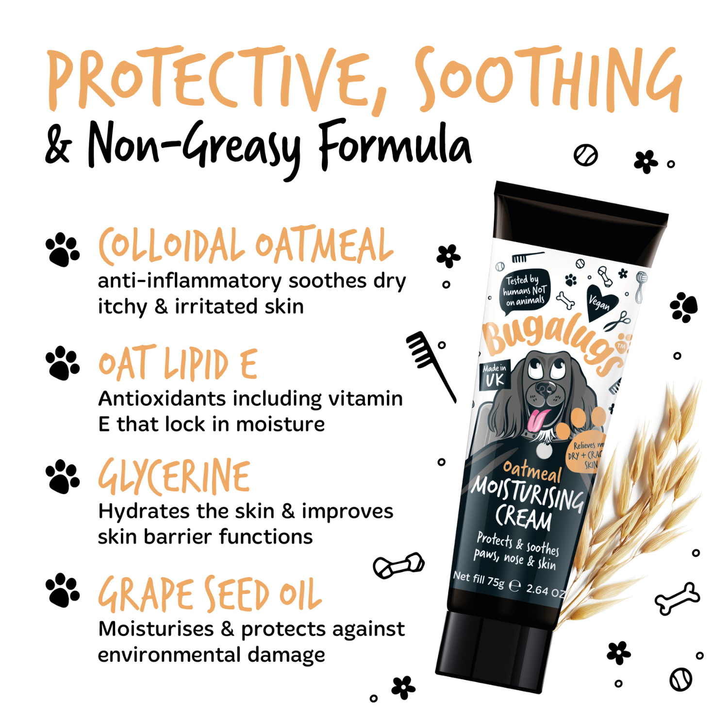 bugalugs-oatmeal-moisturising-cream-f-r-hunde-pfoten-nasen-hautpflege-creme-mit- image 6