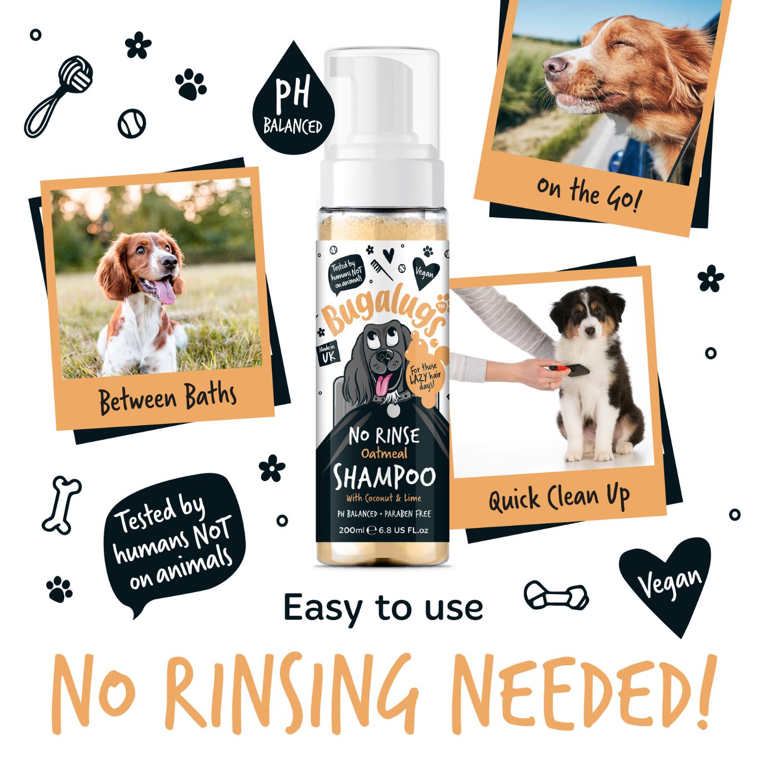 bugalugs-no-rinse-oatmeal-trockenshampoo-f-r-hunde-mit-kokosnuss-limette-wasserl image 8