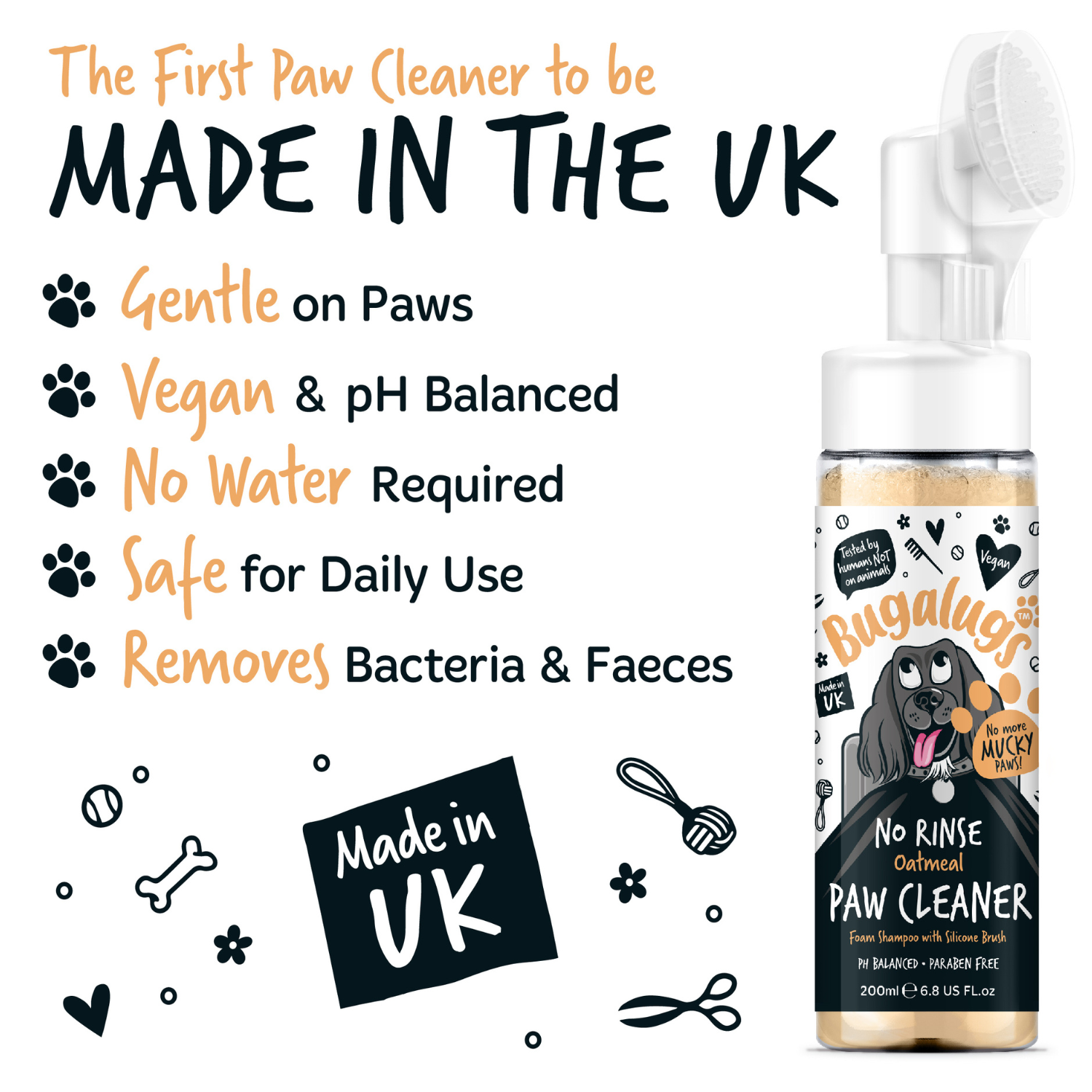 bugalugs-oatmeal-no-rinse-paw-cleaner-sp-lungsfreier-pfotenreiniger-mit-silikonb image 8