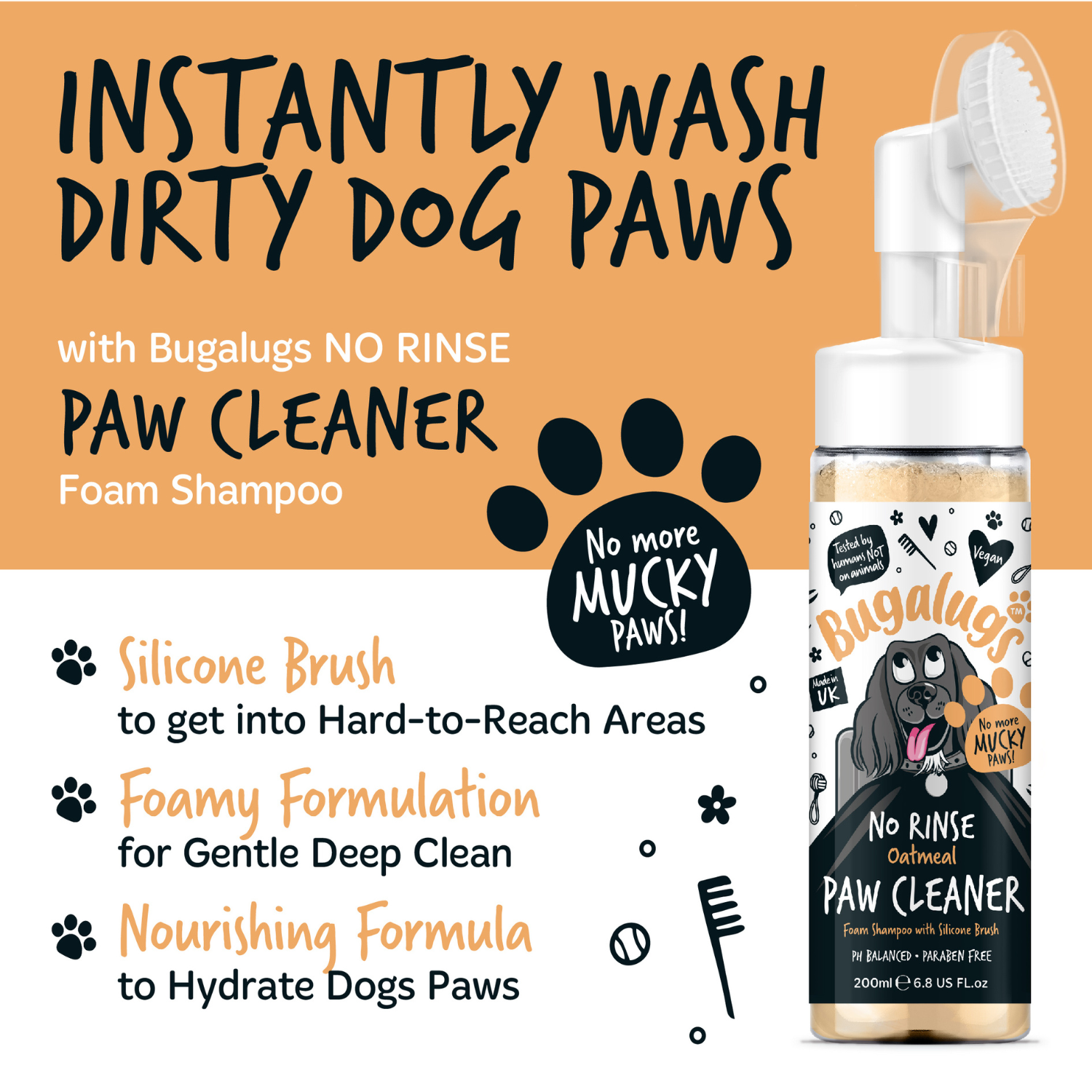 bugalugs-oatmeal-no-rinse-paw-cleaner-sp-lungsfreier-pfotenreiniger-mit-silikonb image 6