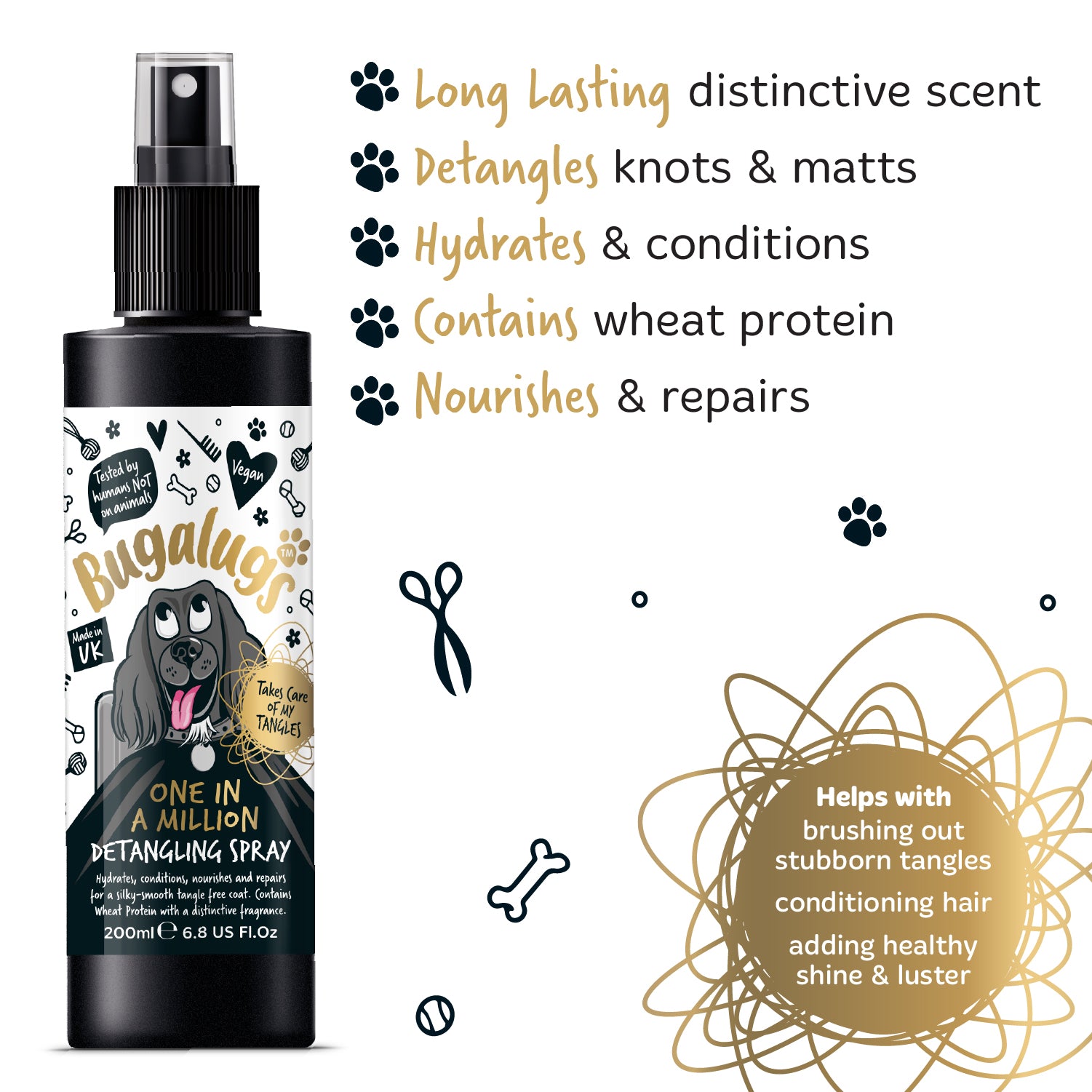 bugalugs-one-in-a-million-entwirrspray-f-r-hunde-pflegendes-detangling-spray-ph- image 6