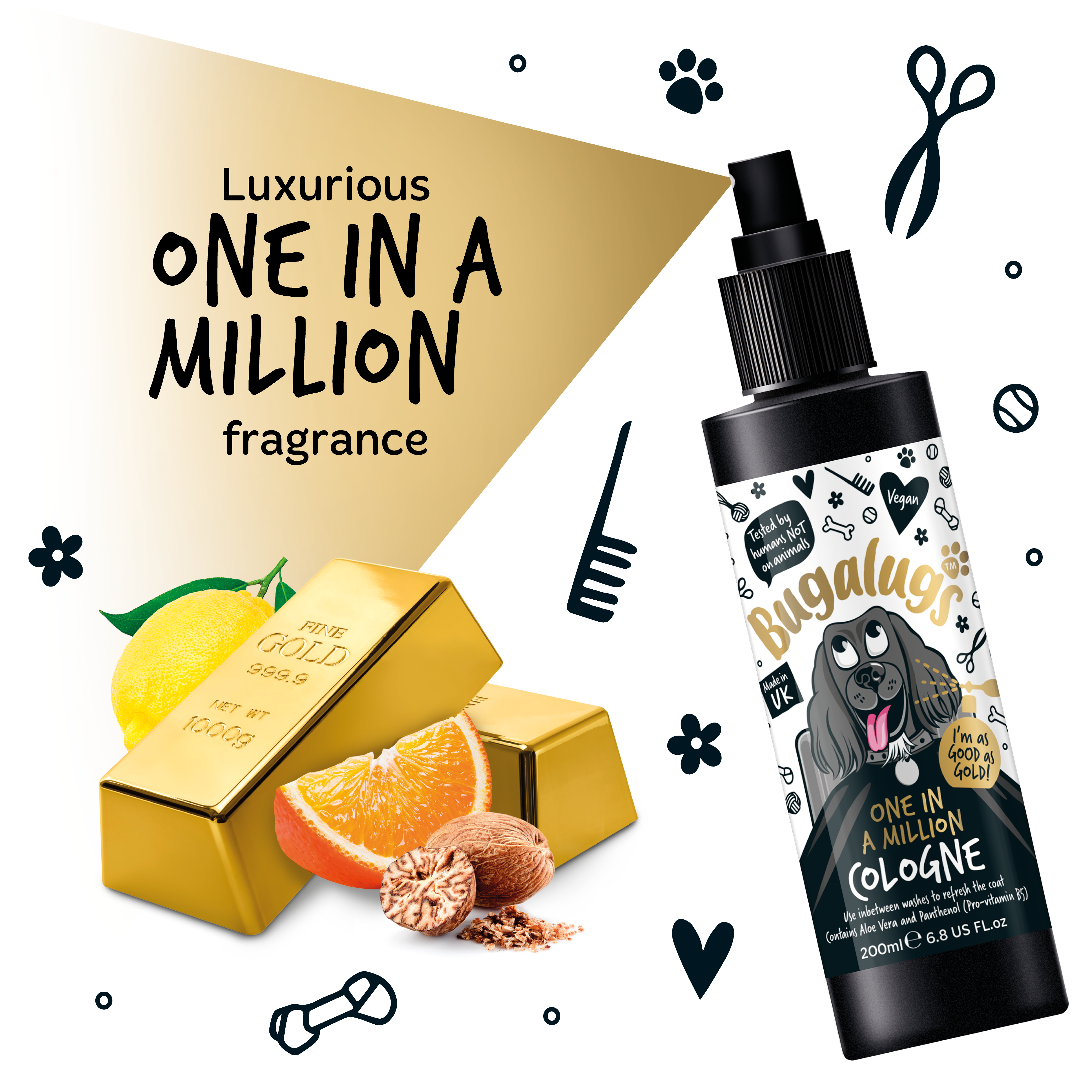 bugalugs-one-in-a-million-dog-cologne-luxus-hundeparf-m-mit-designer-duft-deodor image 2