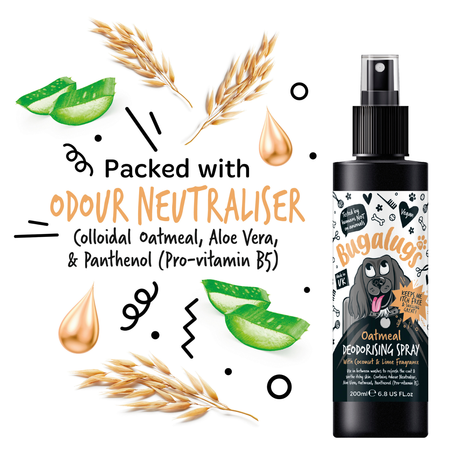 bugalugs-oatmeal-deodorising-spray-f-r-hunde-hafer-kolloidal-haferflocken-deo-sp image 6
