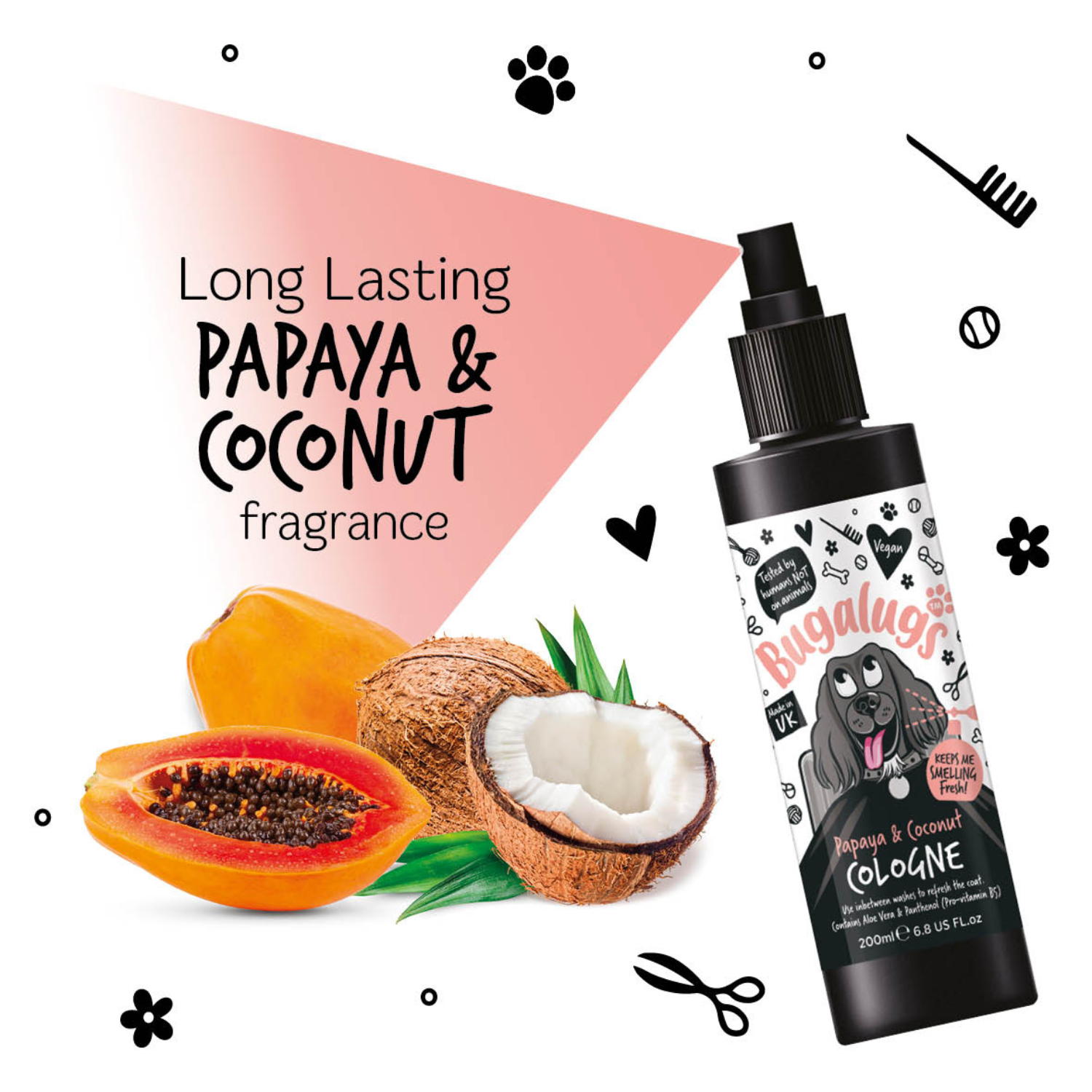 bugalugs-papaya-coconut-dog-cologne-hundeparf-m-deospray-f-r-frische-zwischendur image 2
