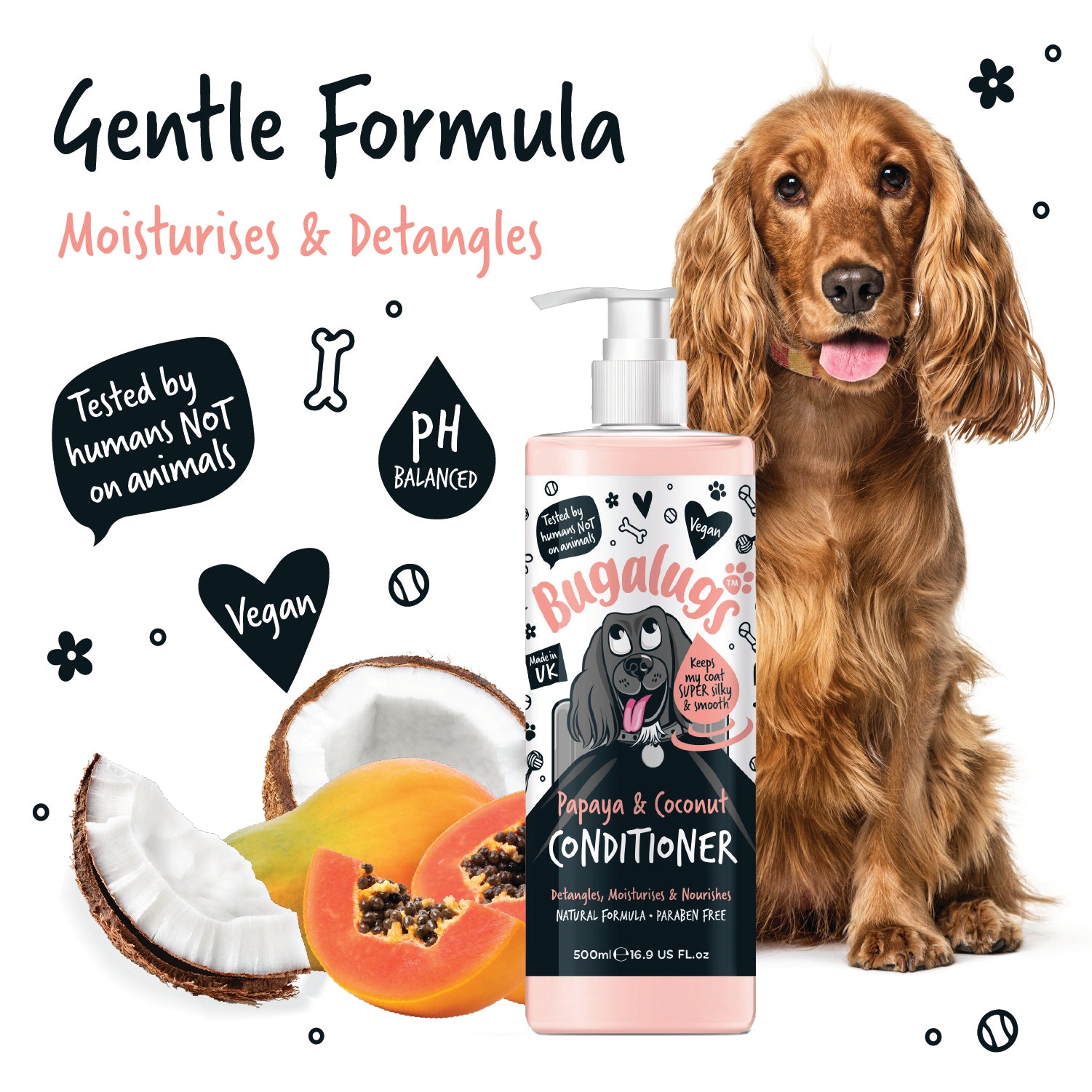 bugalugs-papaya-kokos-dog-conditioner-luxury-hundepflegesp-lung-entwirrt-pflegt image 4