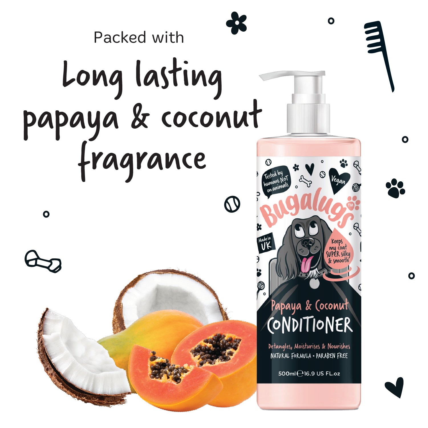bugalugs-papaya-kokos-dog-conditioner-luxury-hundepflegesp-lung-entwirrt-pflegt image 7